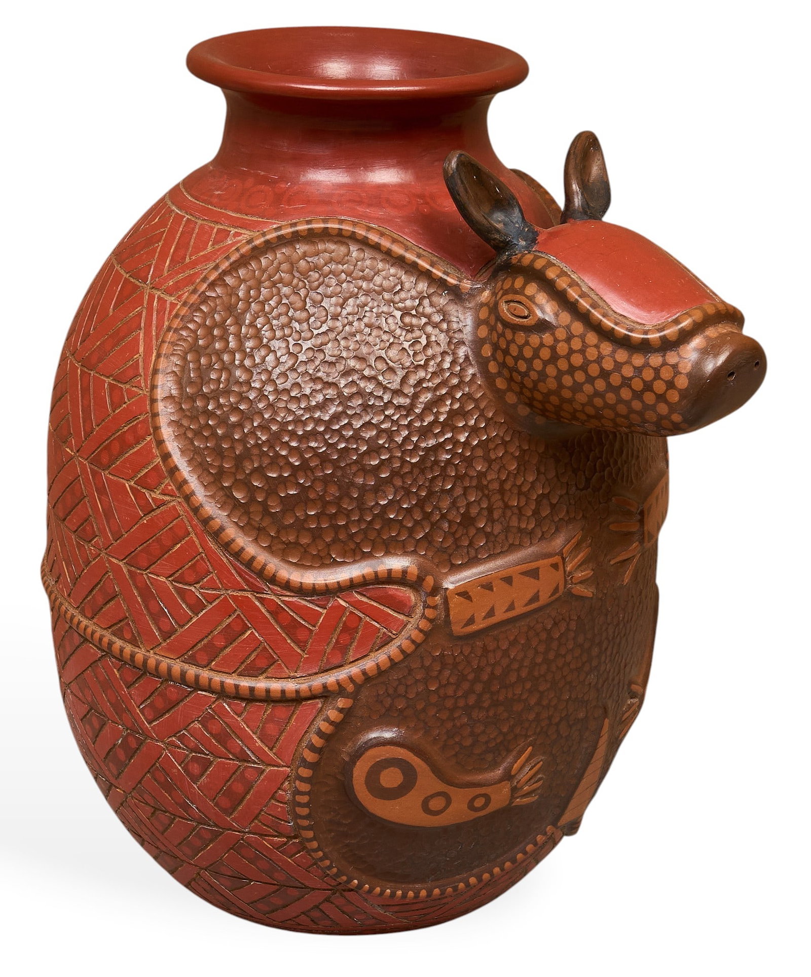 Michoacán Redware Armadillo Vessel (1 of 5)