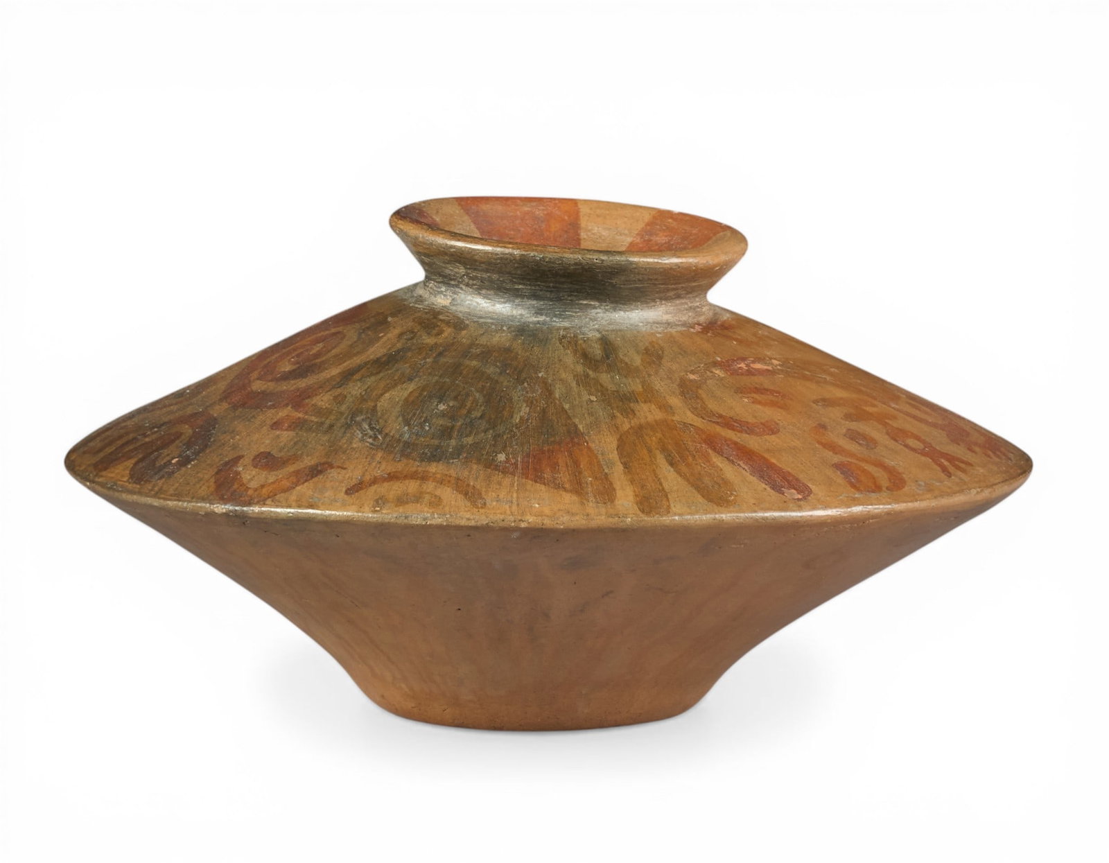 Heron Martinez Mendoza, Burnished Vessel: Heron Martinez Mendoza (Acatlan de Osorio in Pueblo, Mexico) hand-made burnished ceramic vessel, signed to undersideheight 5 in. x diameter 9 in.Provenance: Property from a home in San Antonio,