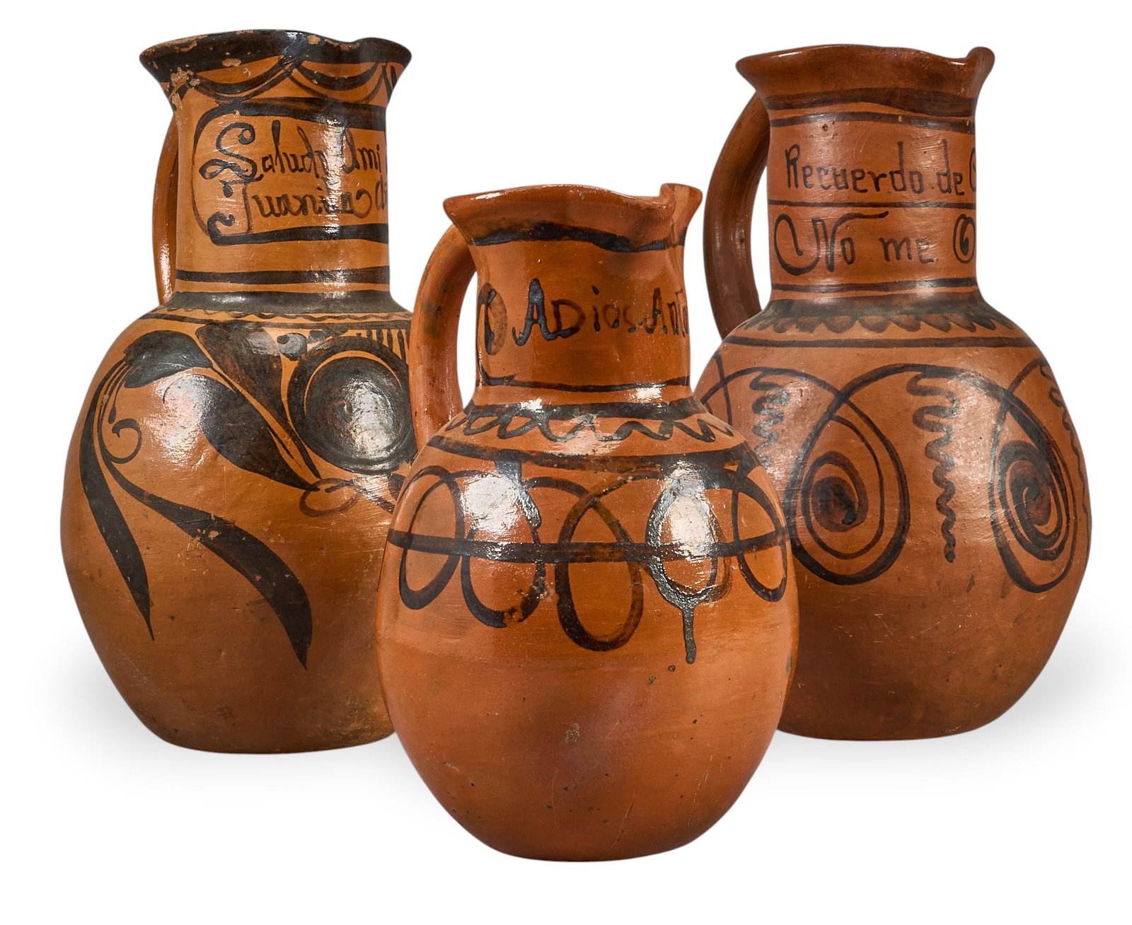 (3) Mexican Earthenware Pitchers (1 of 7)