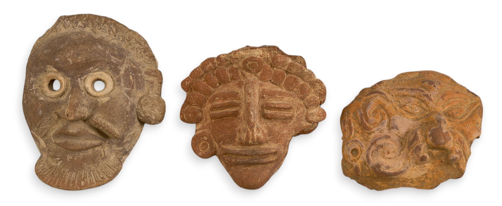 (3) Primitive Style Ceramic Fragments (1 of 3)