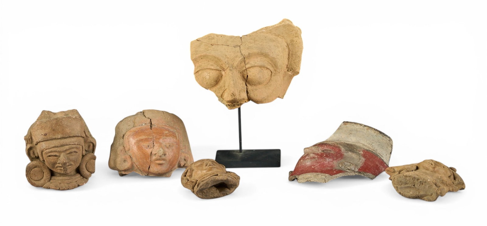 (6) Pre-Columbian Style Ceramic Fragments (1 of 8)