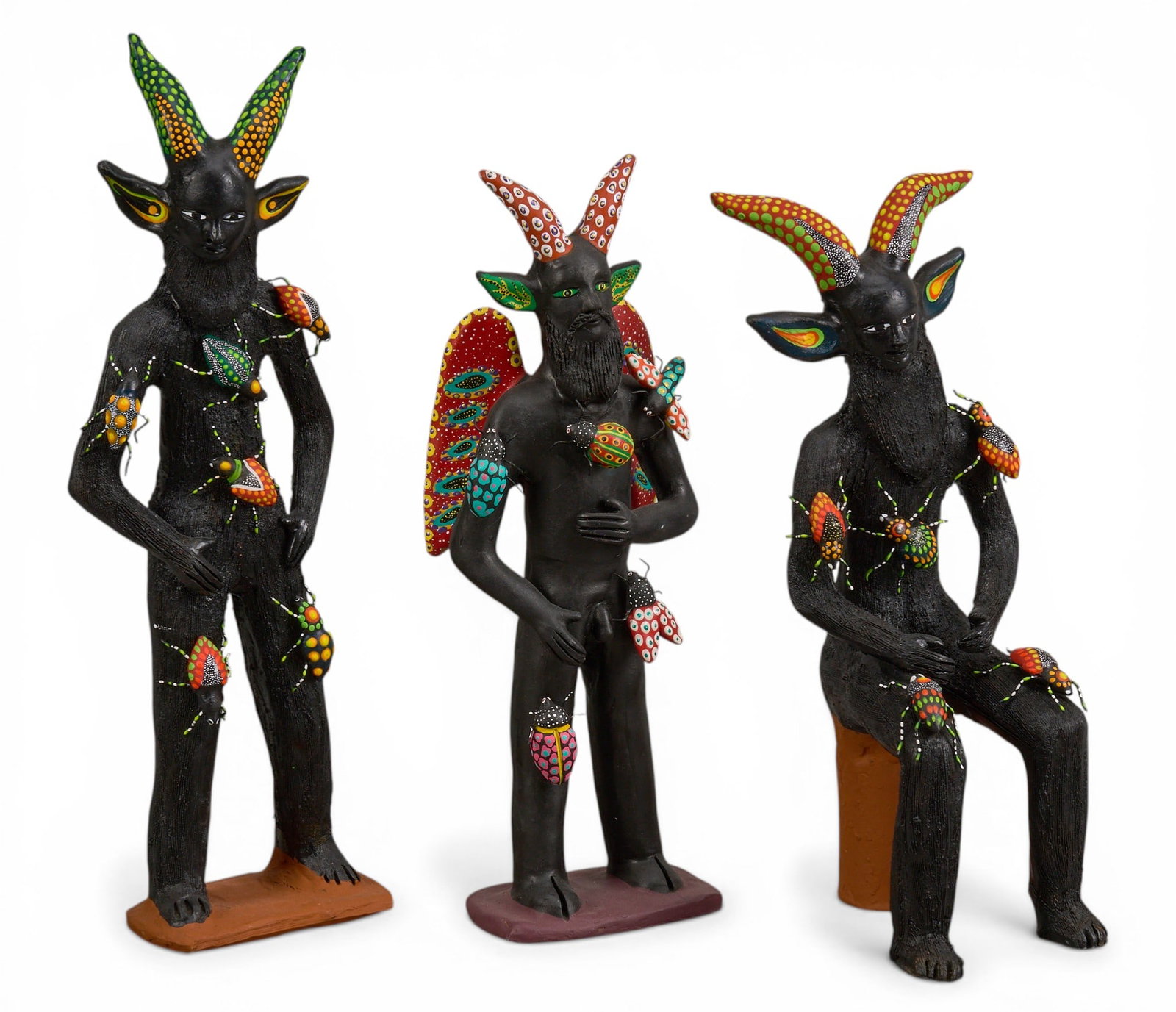 Concepcion Aguilar, (3) Black Ocumicho Diablitos (1 of 6)