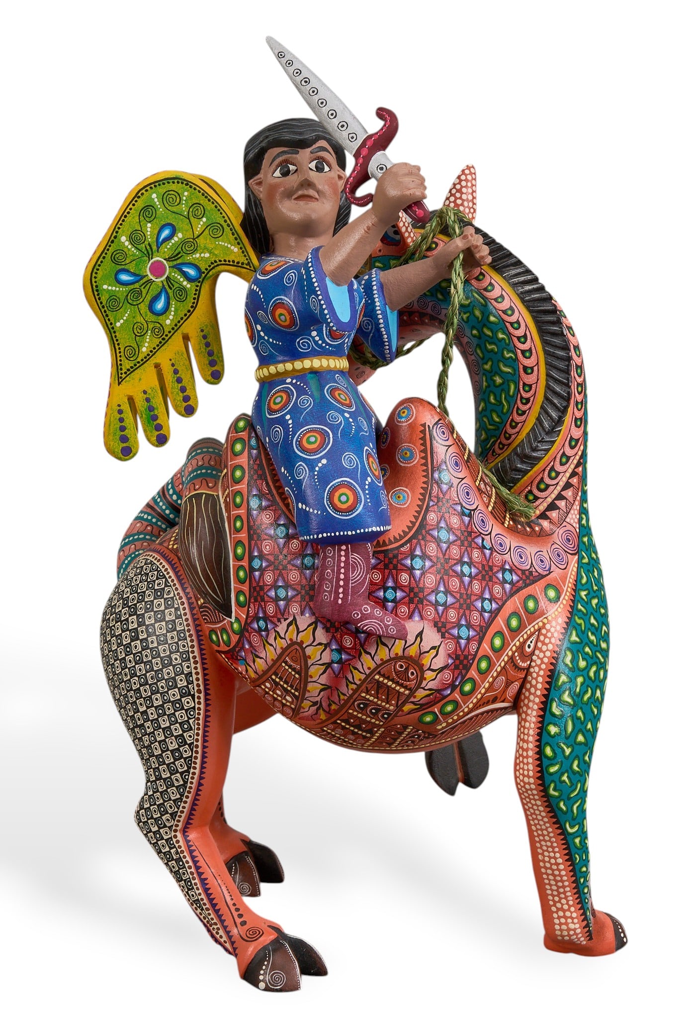Agustin Cruz Tinoco, Archangel Michael Alebrije Sculpture (1 of 5)