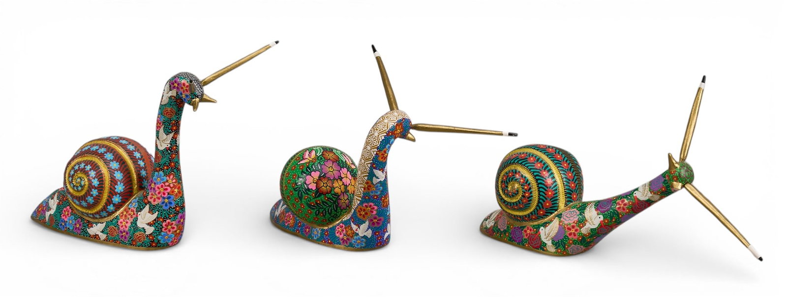 Maria Jimenez Ojeda, (3) Snail Alebrije Sculptures (1 of 6)