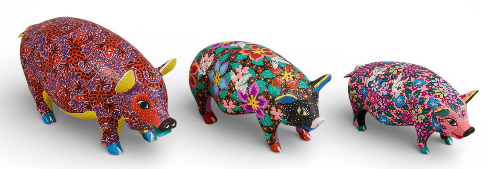 Jimenez Ojeda Familia, (3) Pig Alebrije Sculptures (1 of 5)