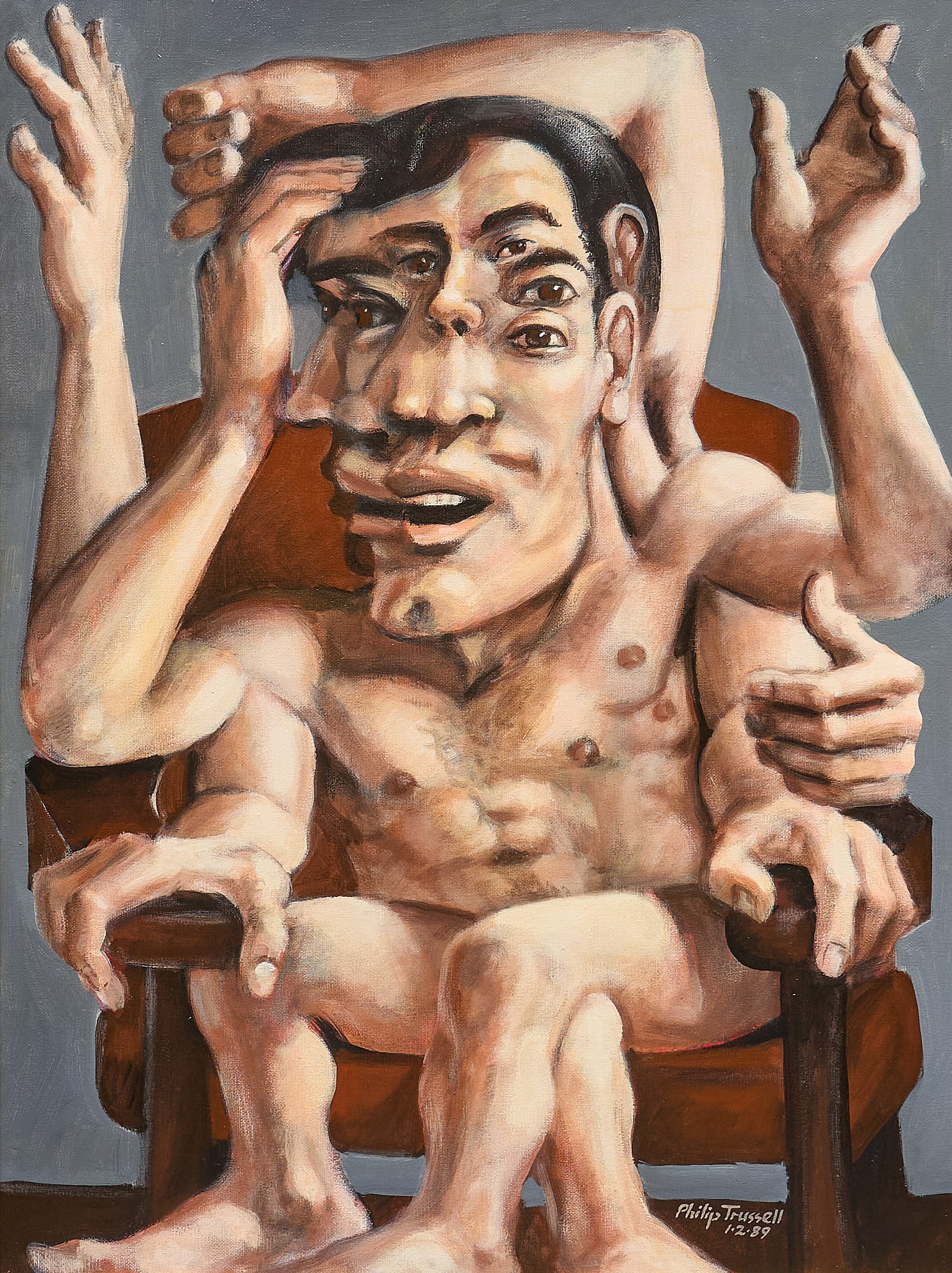Philip Trussell, Surrealist Portrait, 1989 (1 of 4)