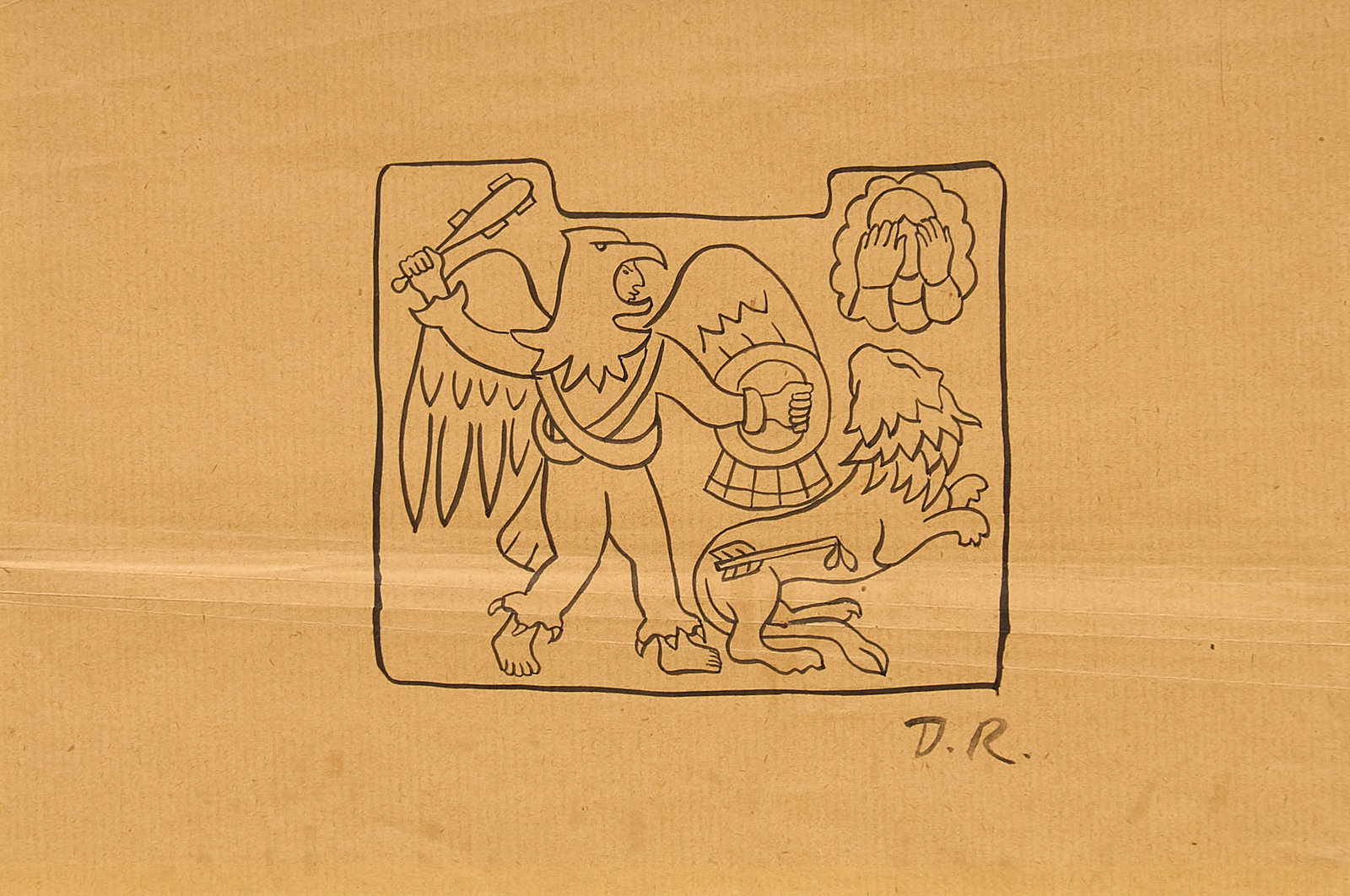 Eagle Warrior, Signed D. R. (1 of 5)