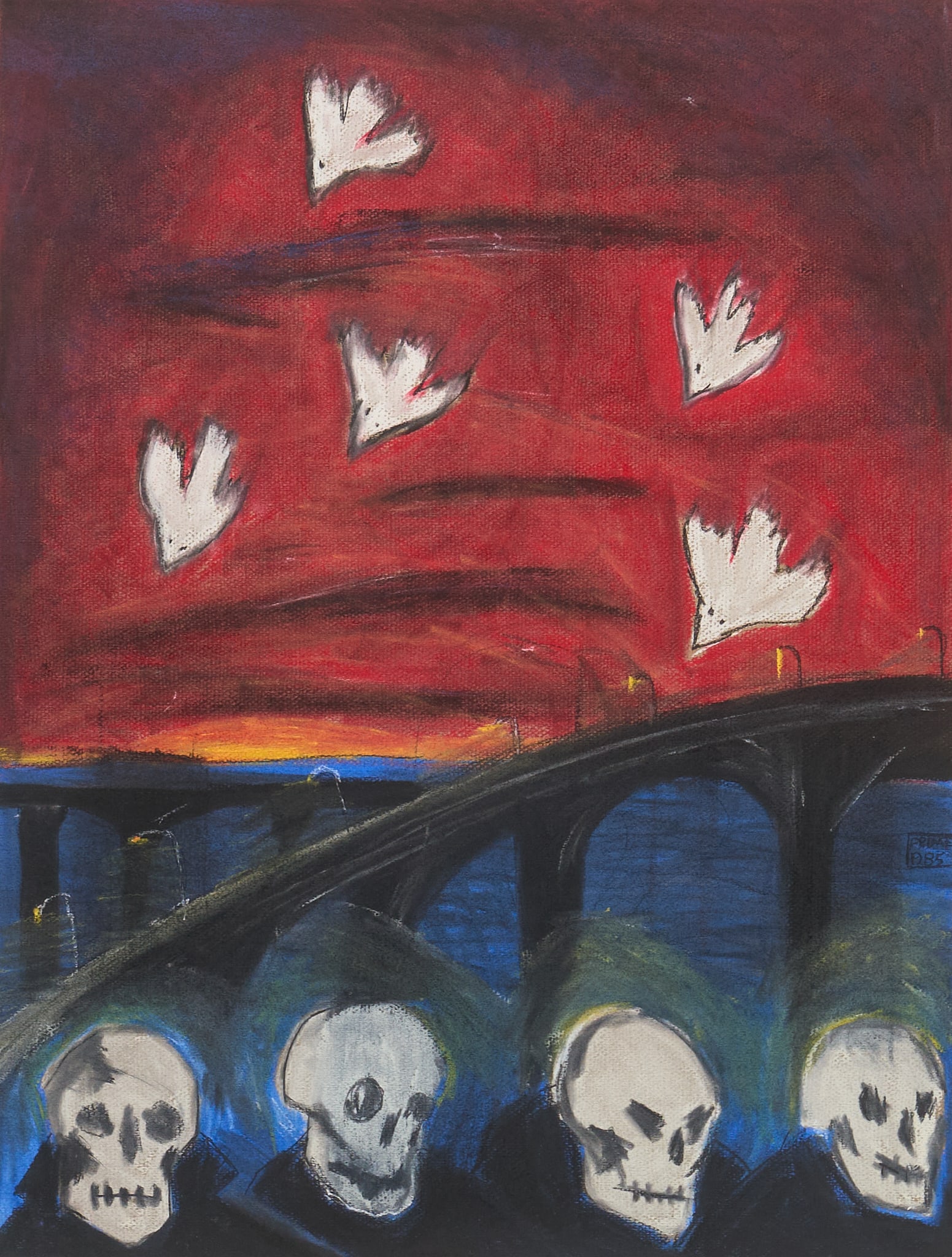 (2) Dramatic Pastels, Signed Prince - 2