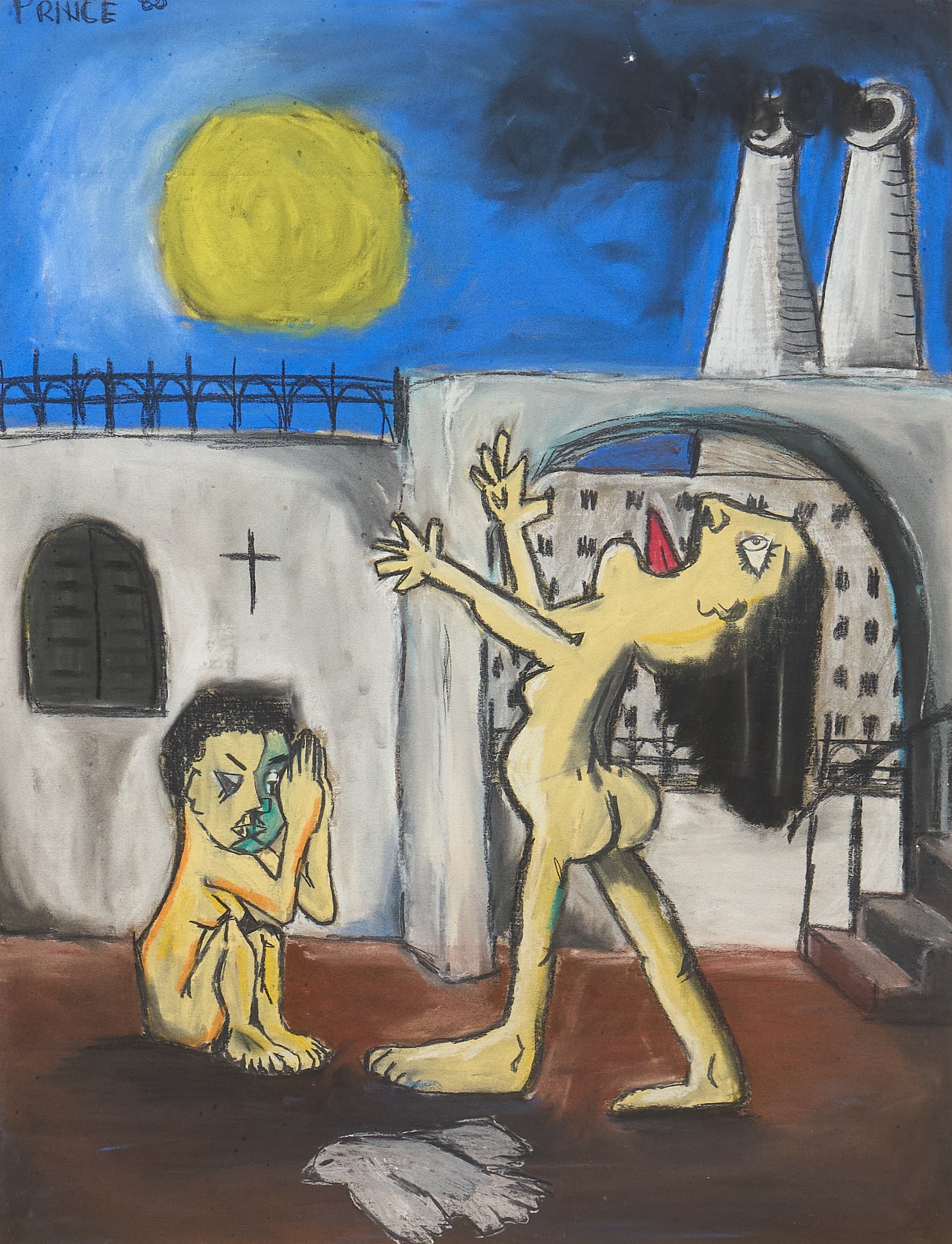 (2) Dramatic Pastels, Signed Prince - 3