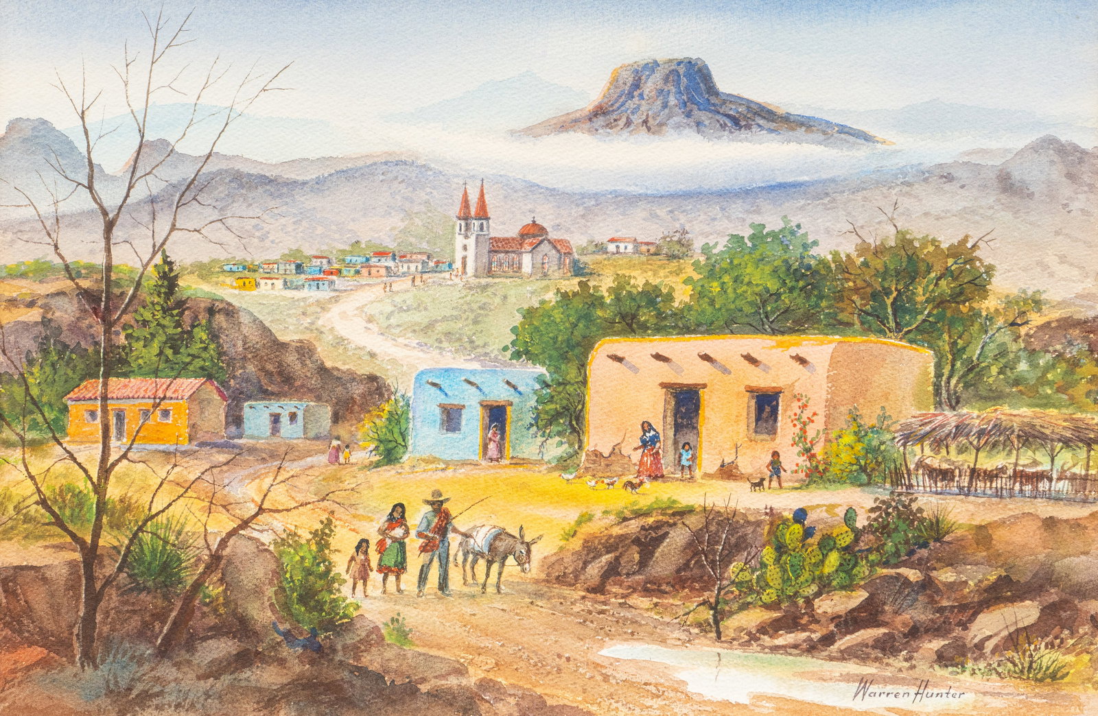 Warren Hunter, Mexican Village Scene (1 of 4)