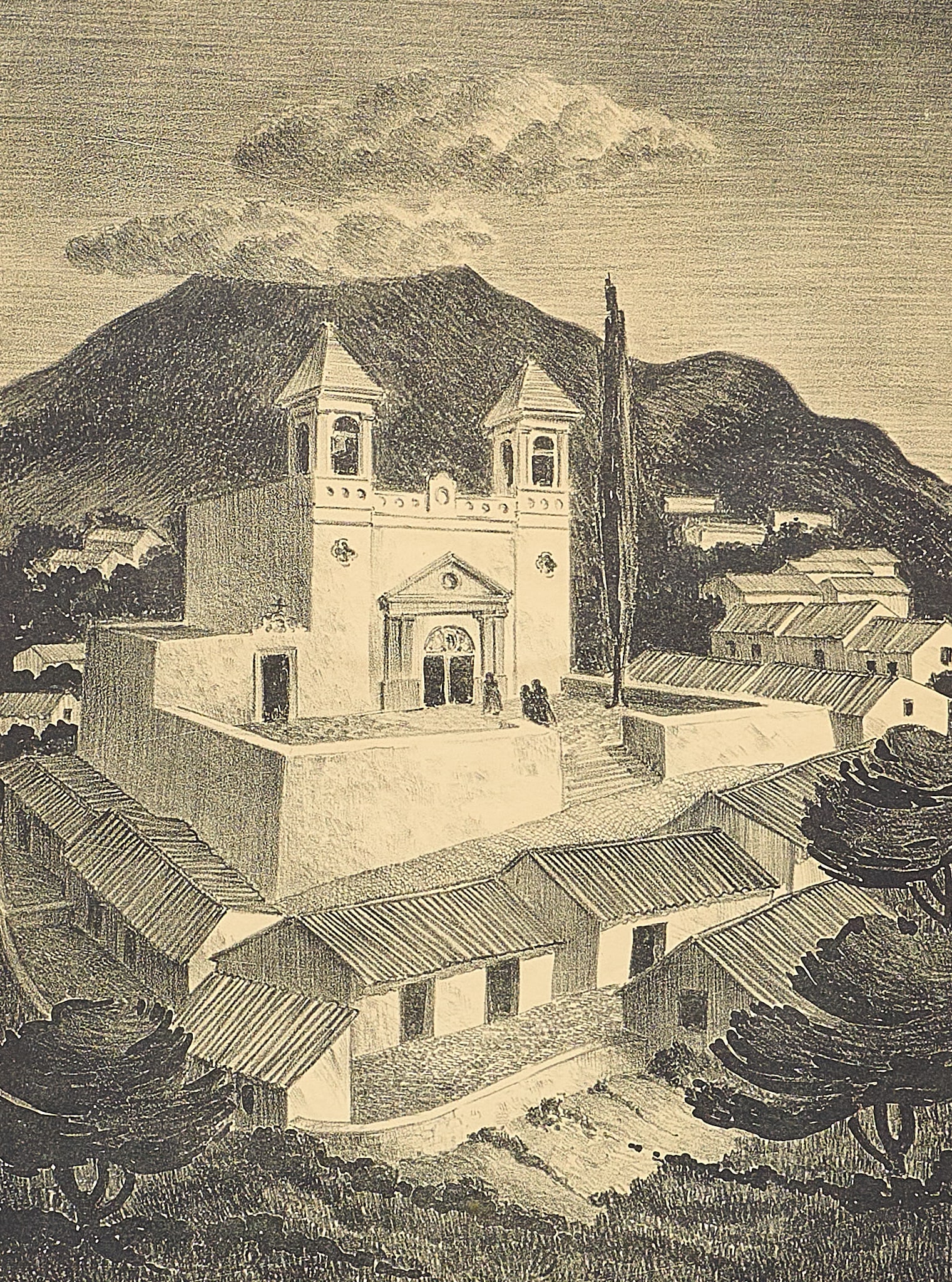 Elizabeth Walmsley, "Taxco Church" (1 of 5)