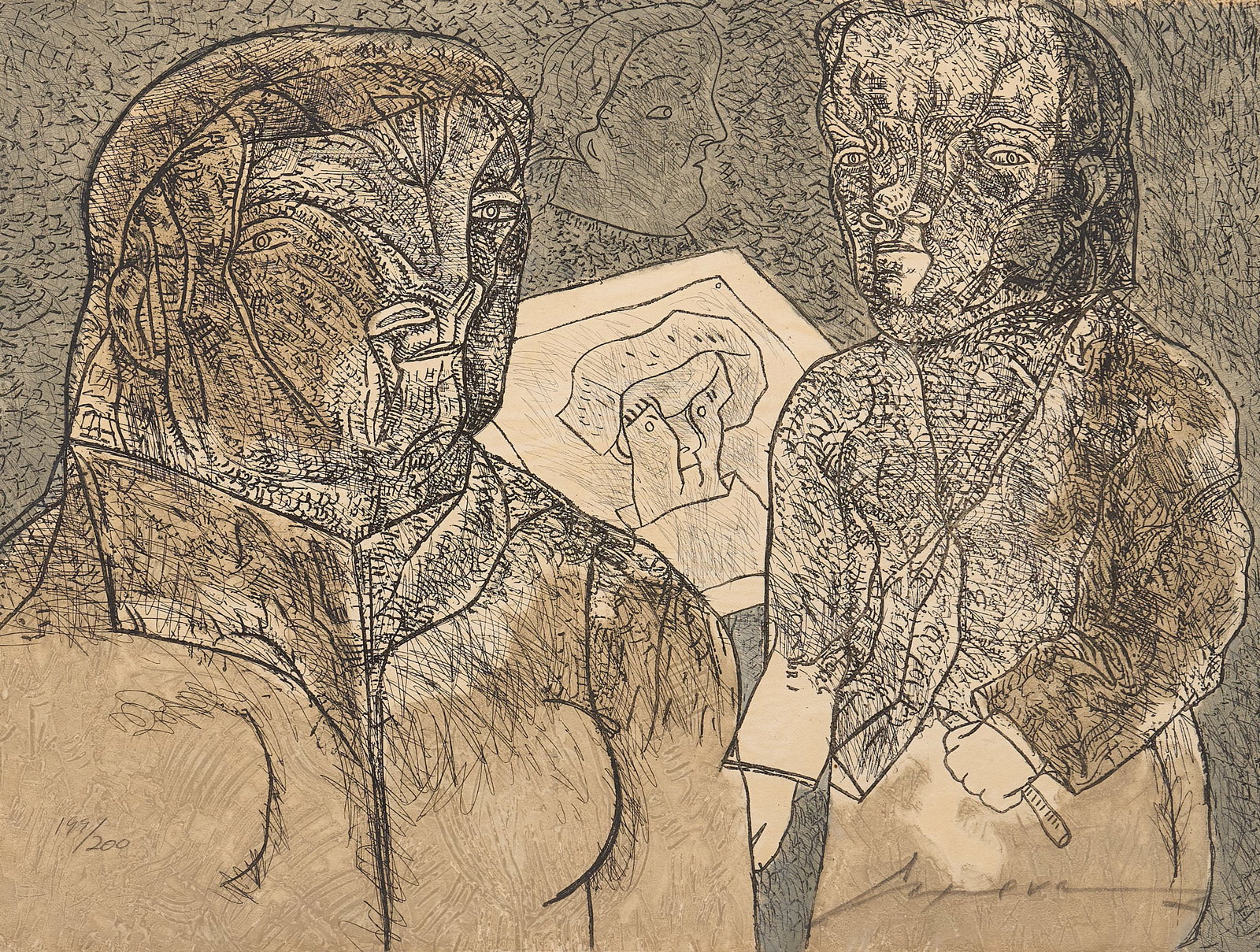 Jose Luis Cuevas, "El Pintor y su Modelo" (1 of 5)