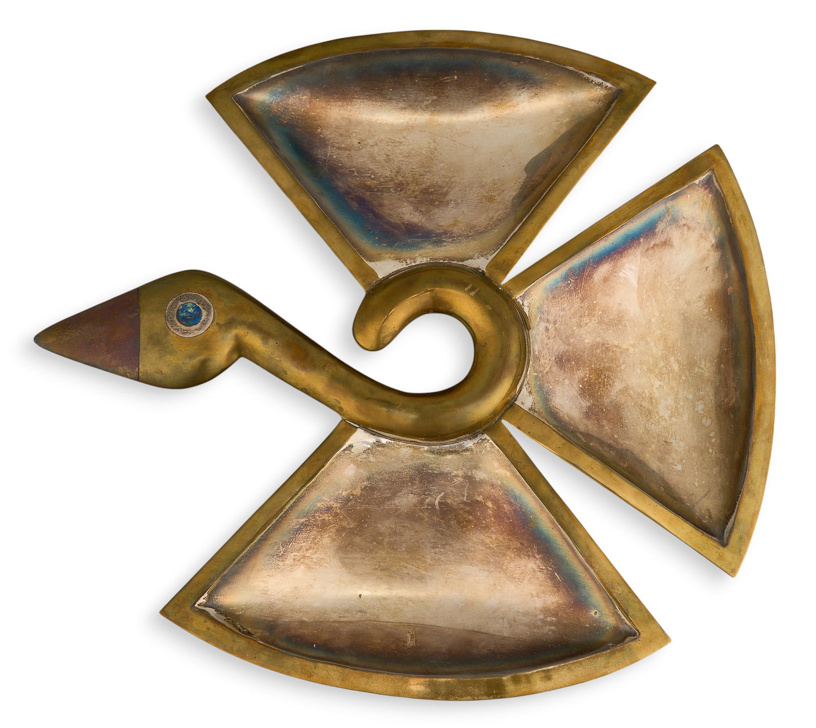 Los Castillo Copper and Brass Bird Tray (1 of 4)