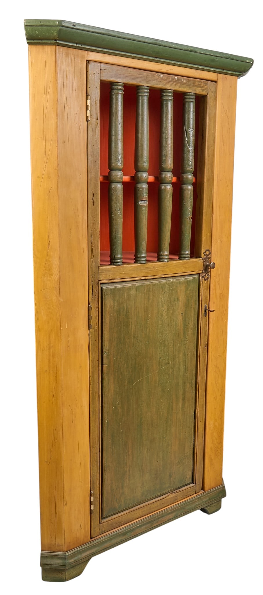 Painted Mexican Corner Cabinet (1 of 4)