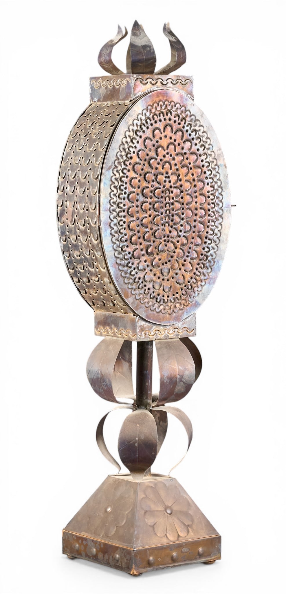 Vintage Punched Tin Lamp (1 of 6)