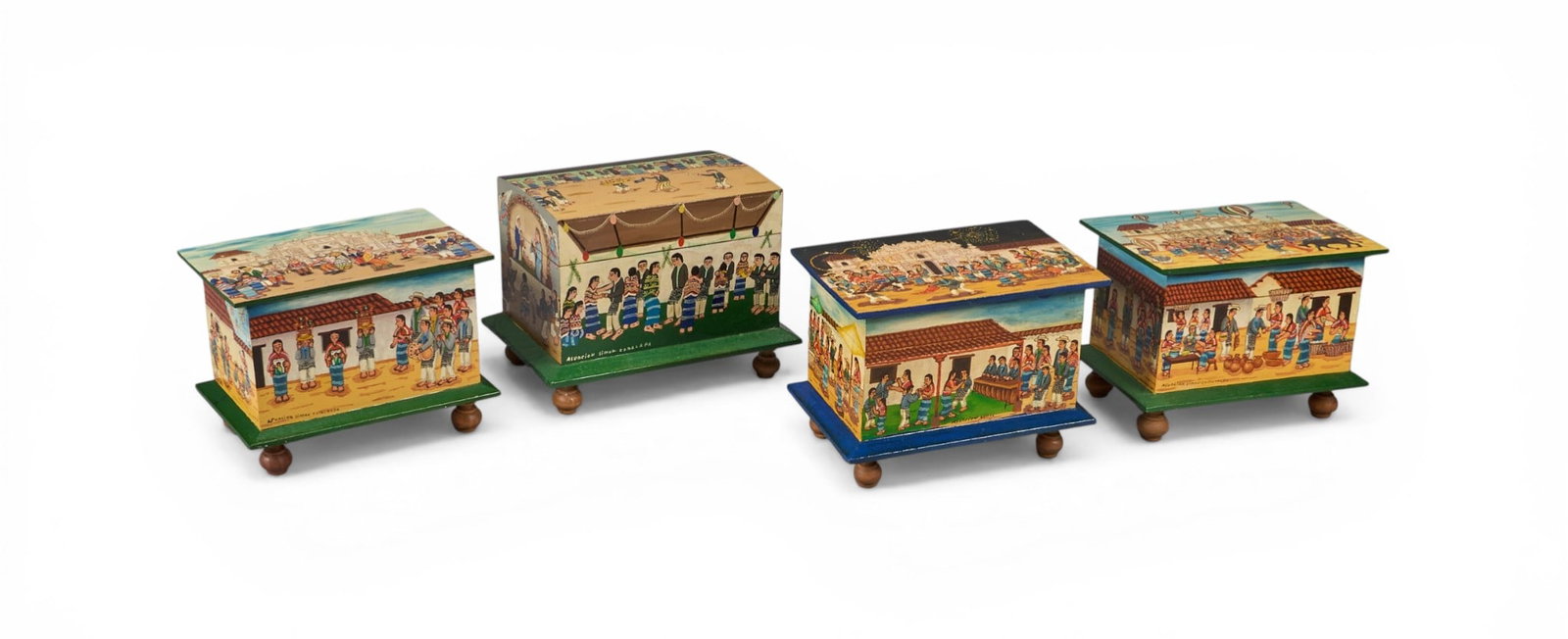 (4) Small Peruvian Folk Art Chests (1 of 6)