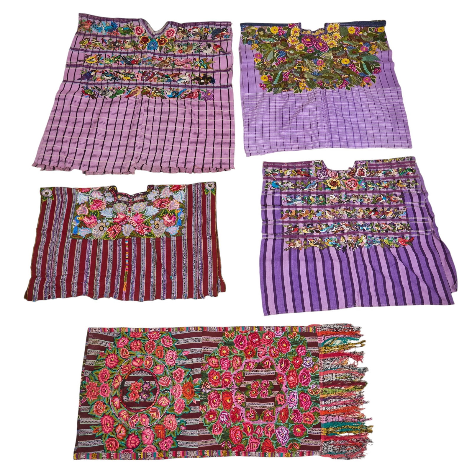 (4) Embroidered Guatemalan Textiles (1 of 6)