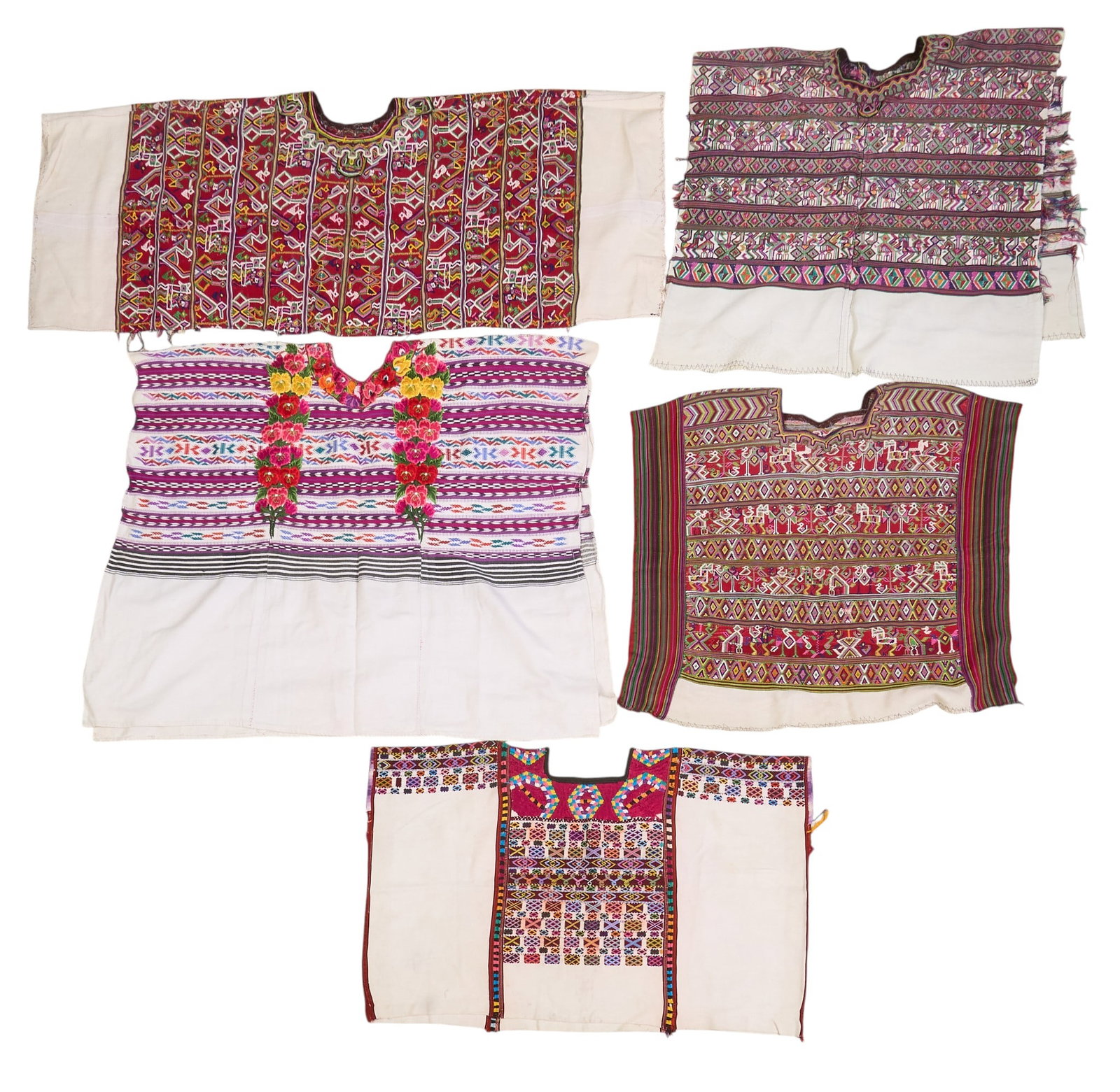 (5) Embroidered Guatemalan Huipils (1 of 7)