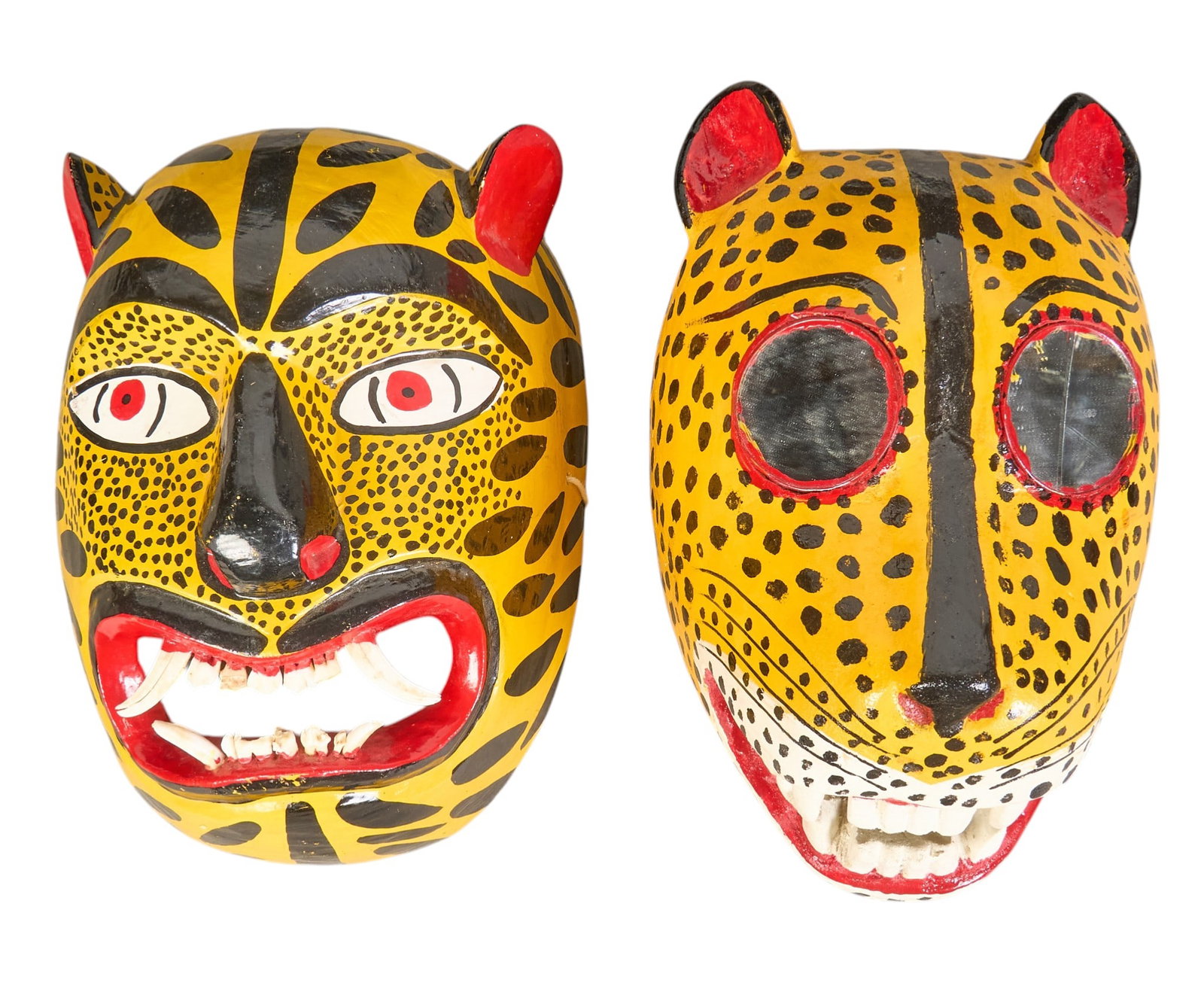 Pair of Contemporary Mexican Dance Masks (1 of 5)