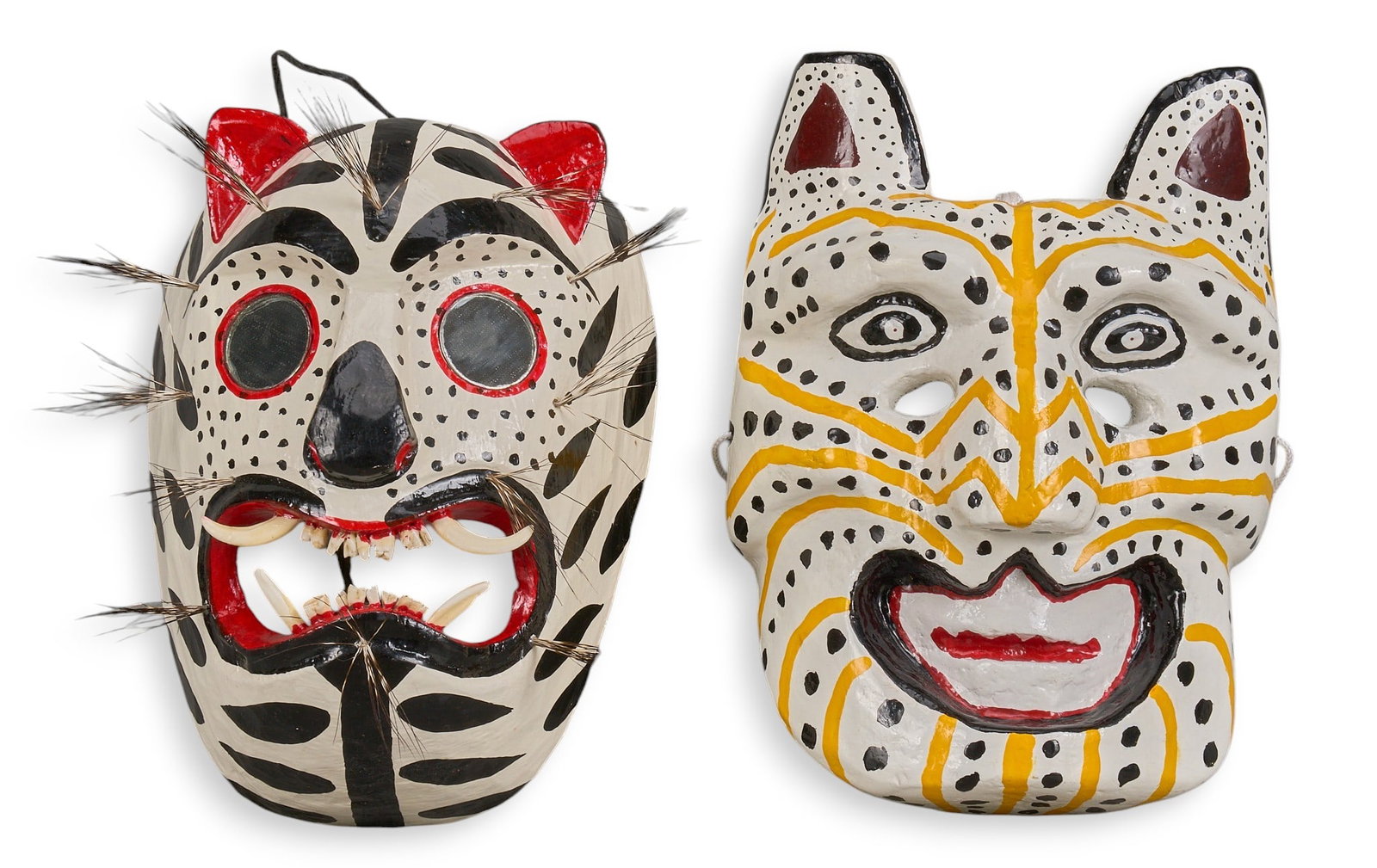 (2) Contemporary Mexican Dance Masks (1 of 3)