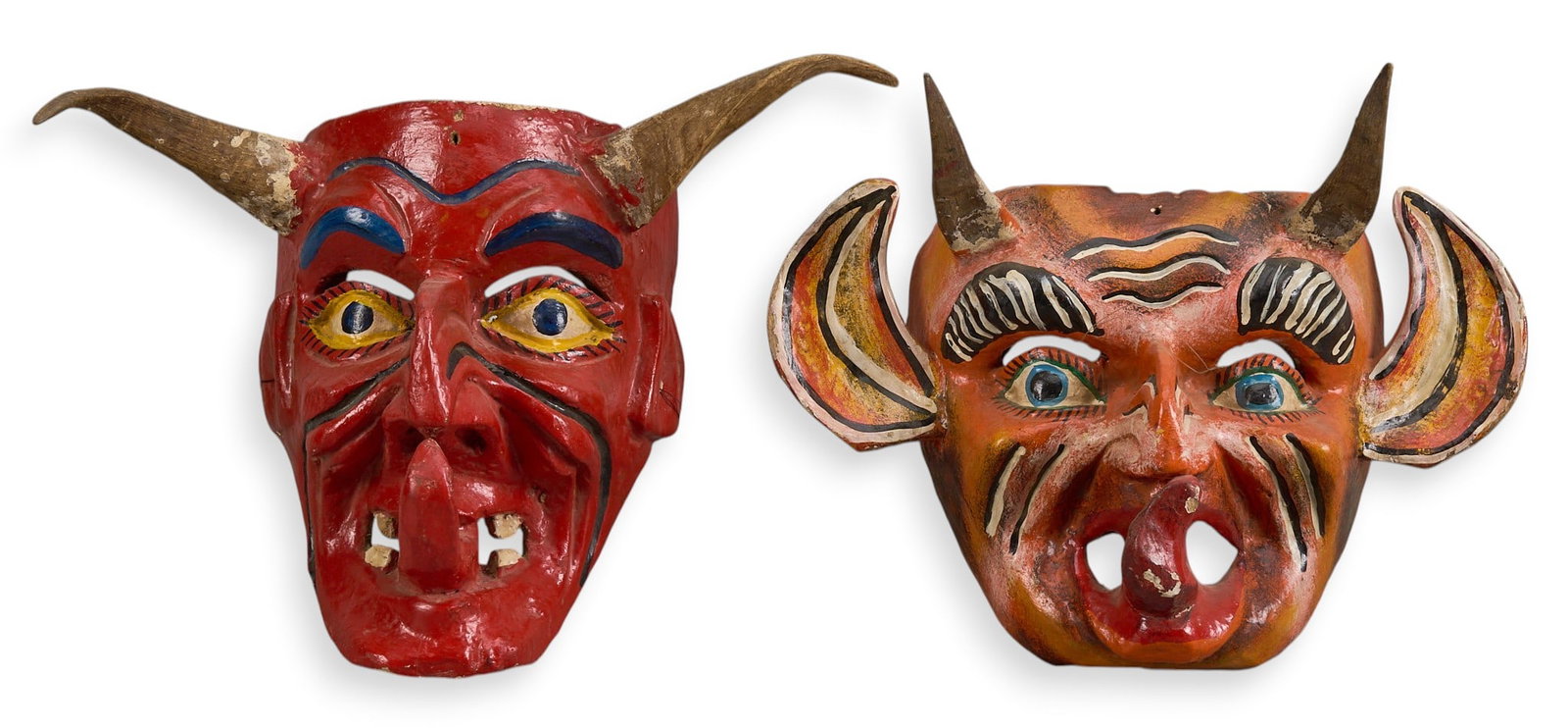 (2) Mexican Diablo Dance Masks (1 of 3)