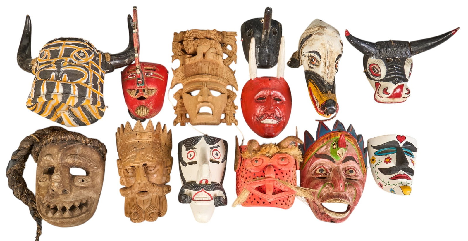 (13) Folk Art Dance Masks (1 of 4)
