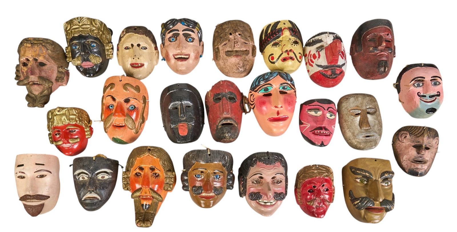 (24) Folk Art Dance Masks (1 of 4)