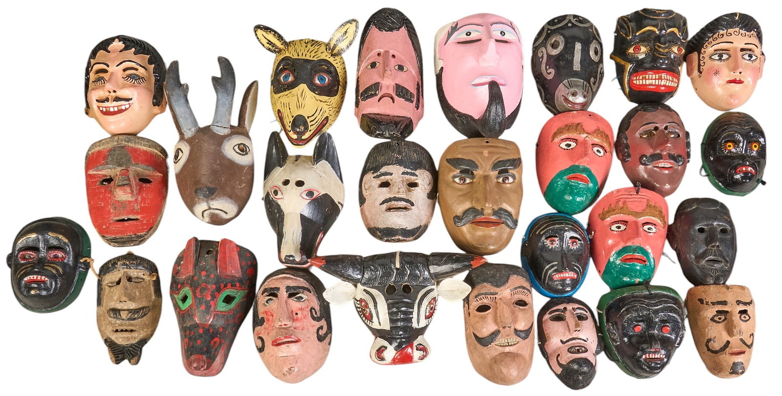 (26) Folk Art Dance Masks (1 of 6)