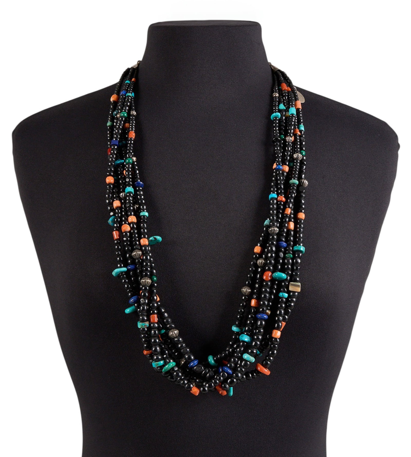 Audie Yazzie, Navajo Multi-Strand Beaded Necklace (1 of 3)