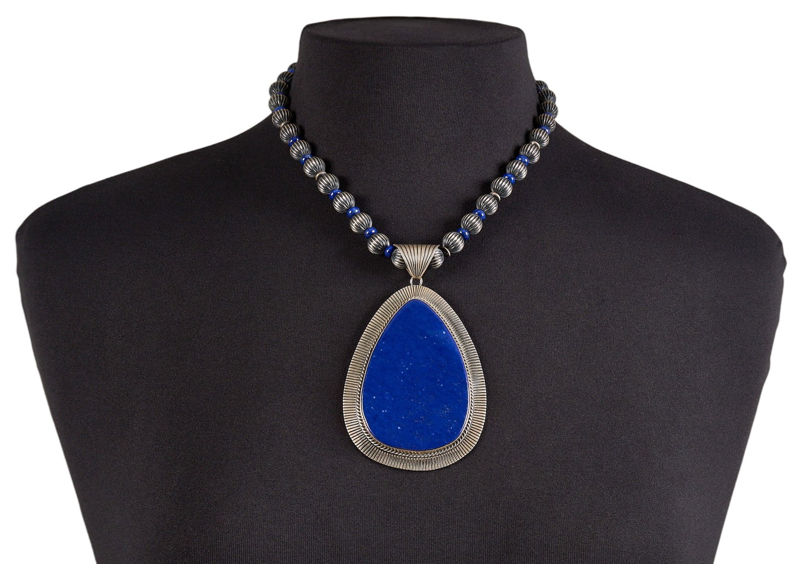 Albert Jake, Sterling Silver & Lapis Pendant Necklace (1 of 3)