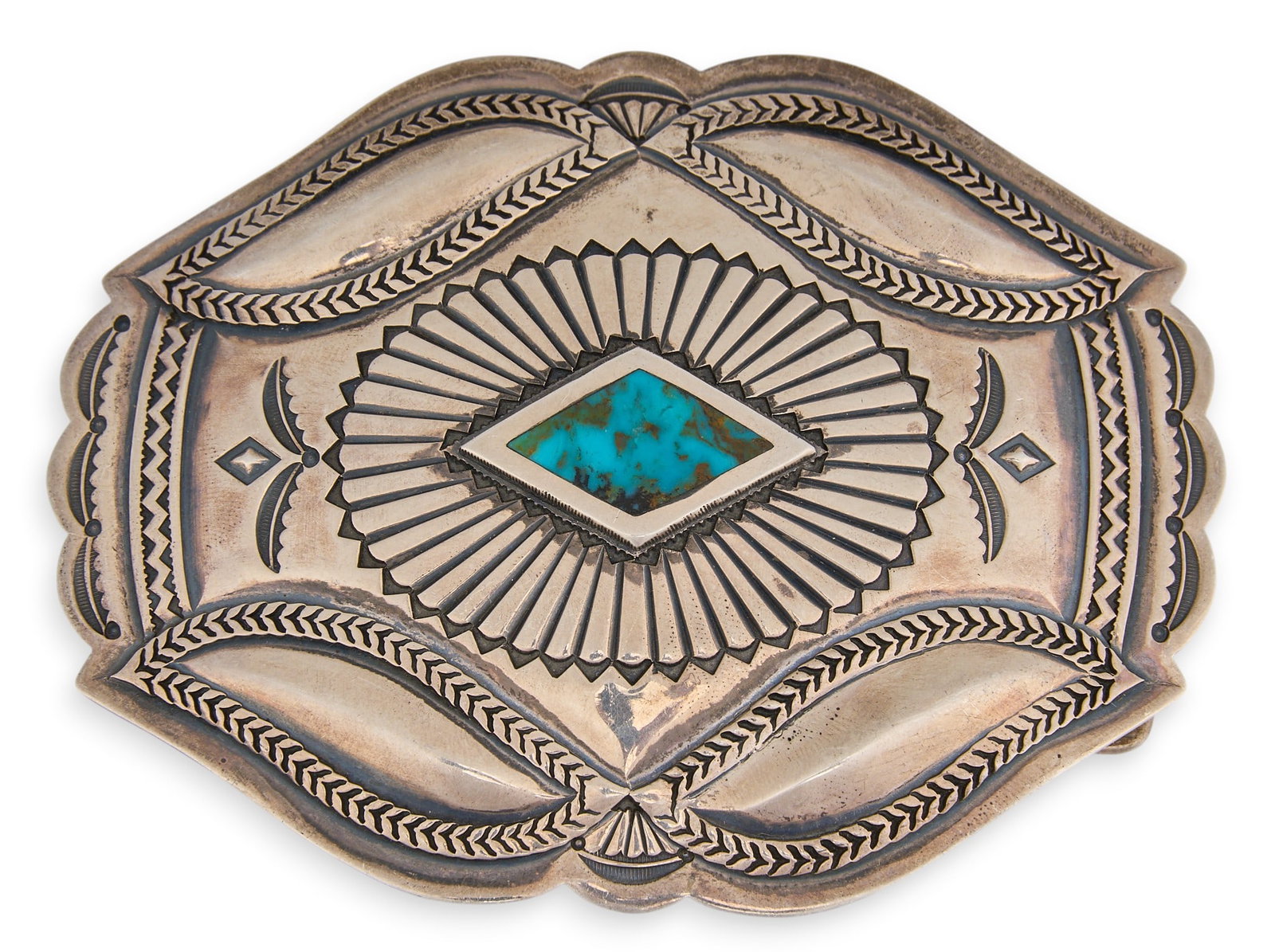 Patrick Ohlinger, Sterling & Turquoise Buckle (1 of 4)