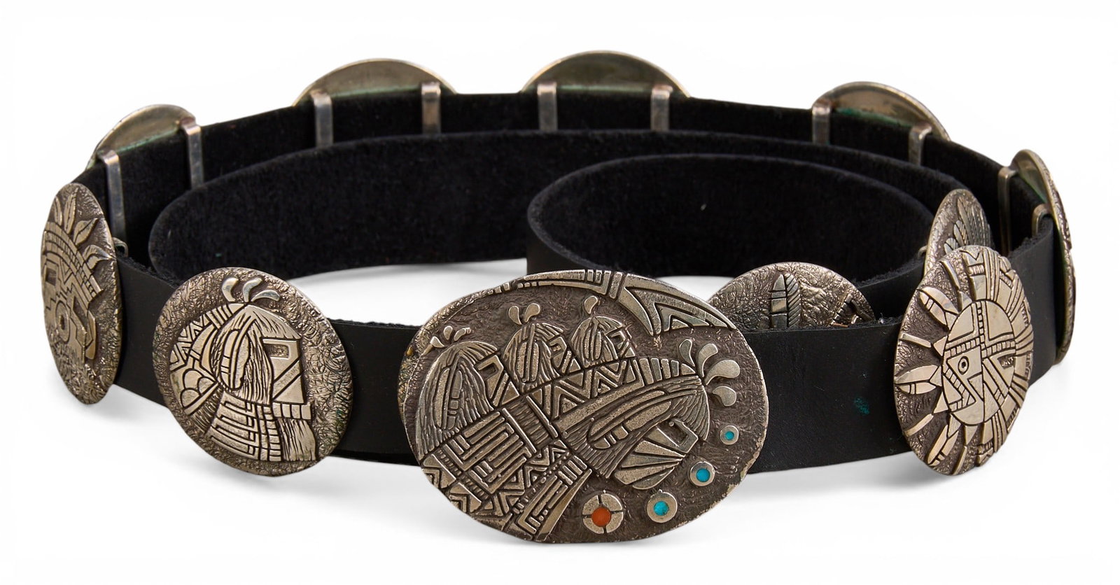 Hopi Sterling Silver Storyteller Concho Belt (1 of 6)