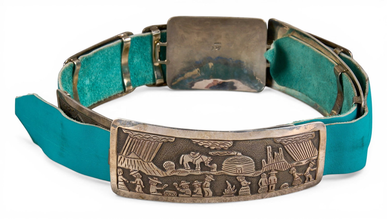 Navajo Sterling Silver Storyteller Concho Belt (1 of 7)