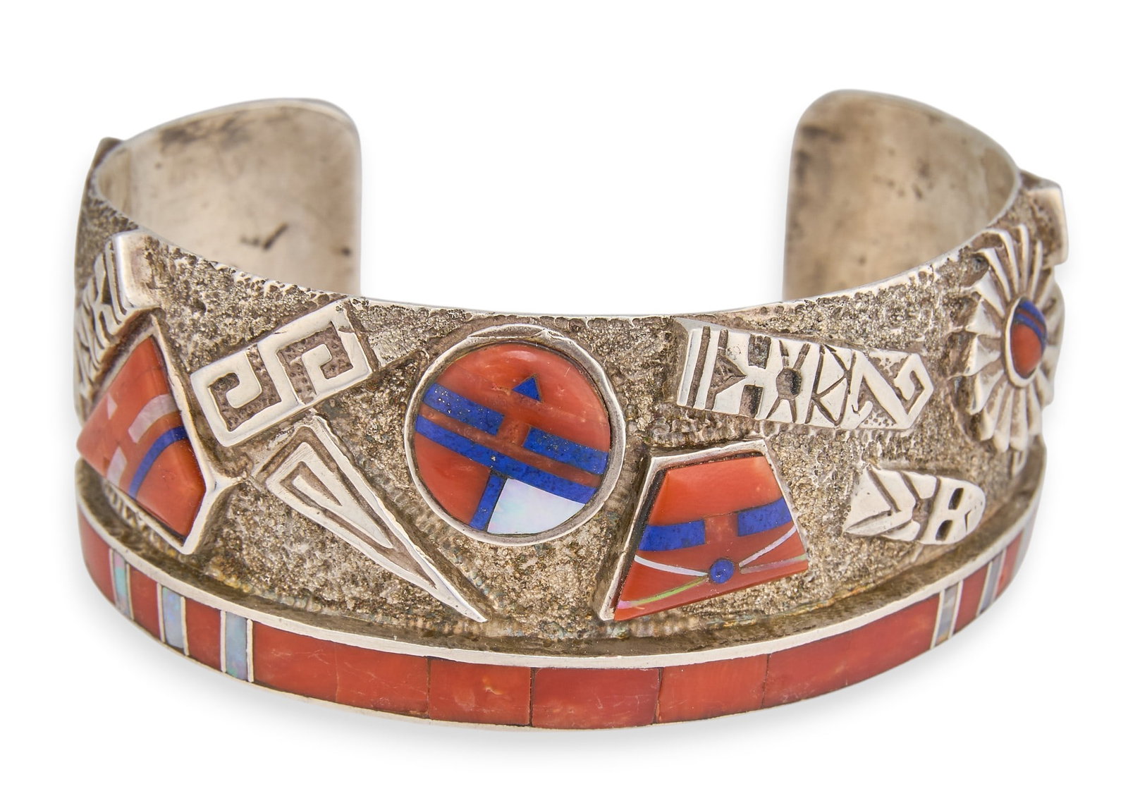 Andy Lee Kirk, Native American Multi-Stone Inlay Cuff (1 of 4)
