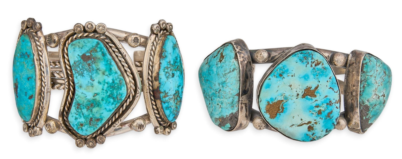 (2) Sterling Silver & Turquoise Cuffs (1 of 5)