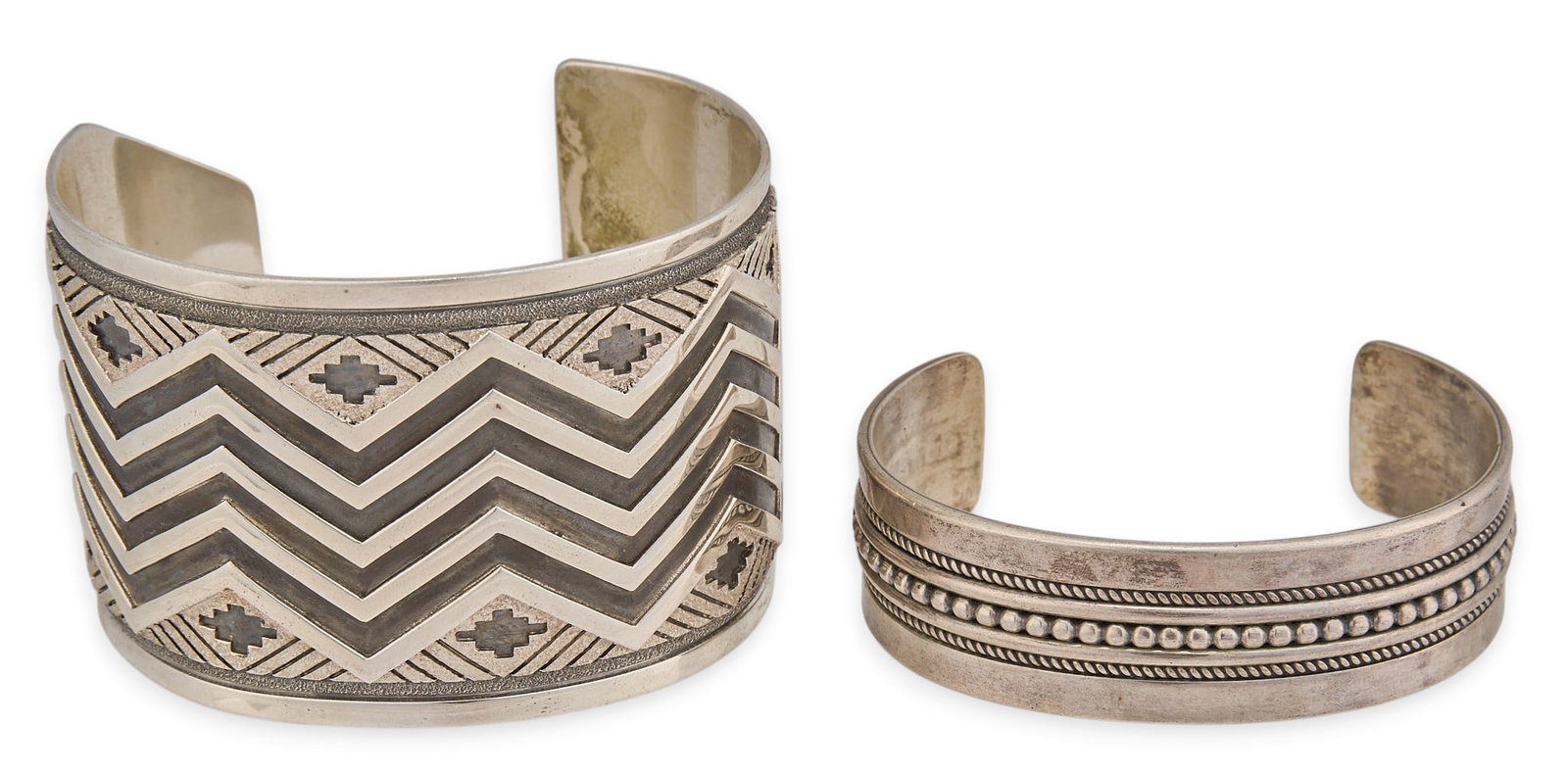 (2) Navajo Sterling Silver Cuffs (1 of 7)
