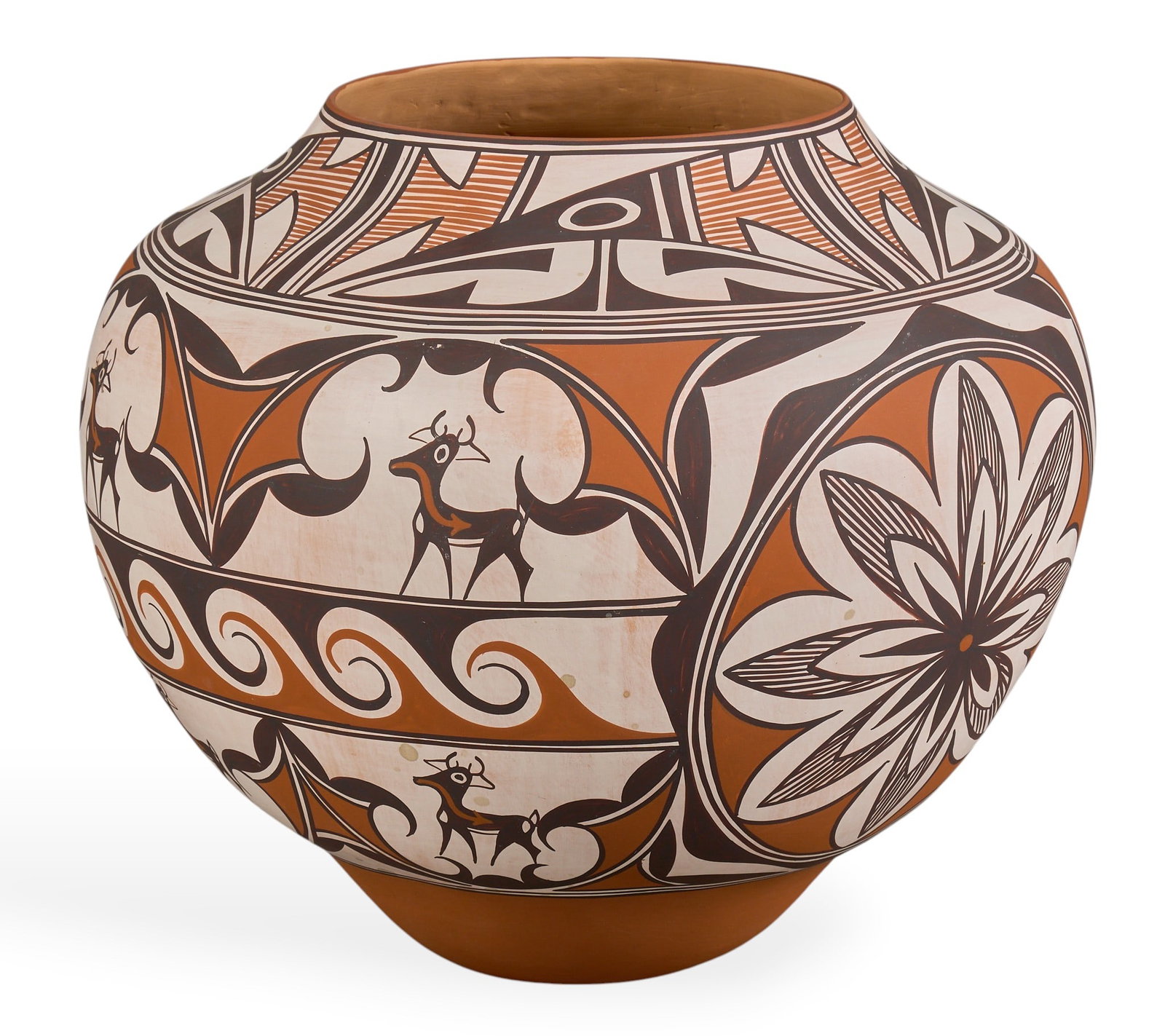 A. Peynetsa, Zuni Pueblo Polychrome Olla (1 of 5)