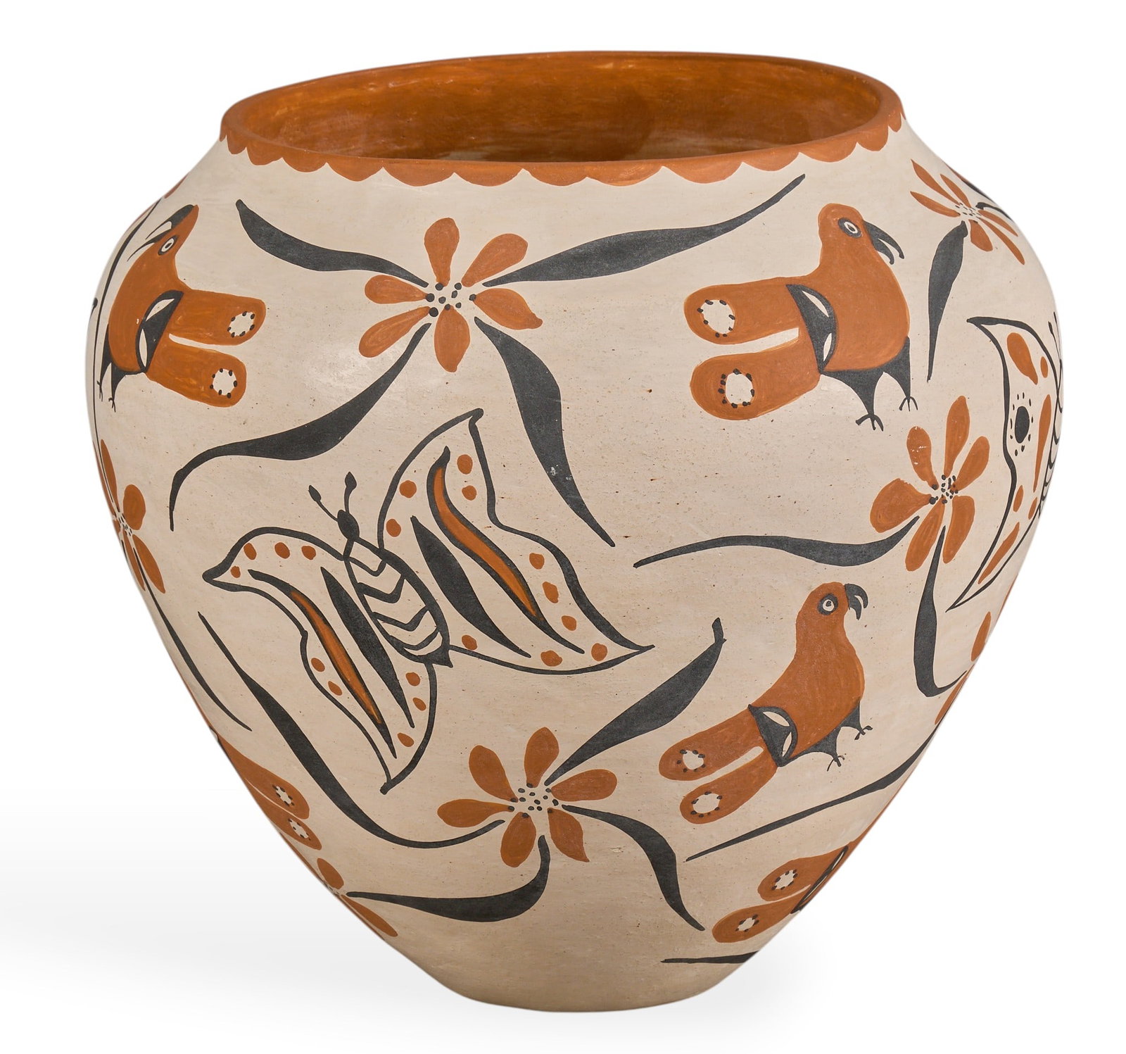 Acoma Pueblo Butterfly Motif Olla (1 of 5)