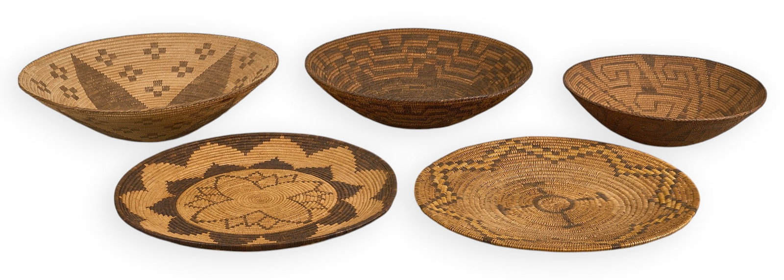 (5) Native American Handwoven Baskets (1 of 3)