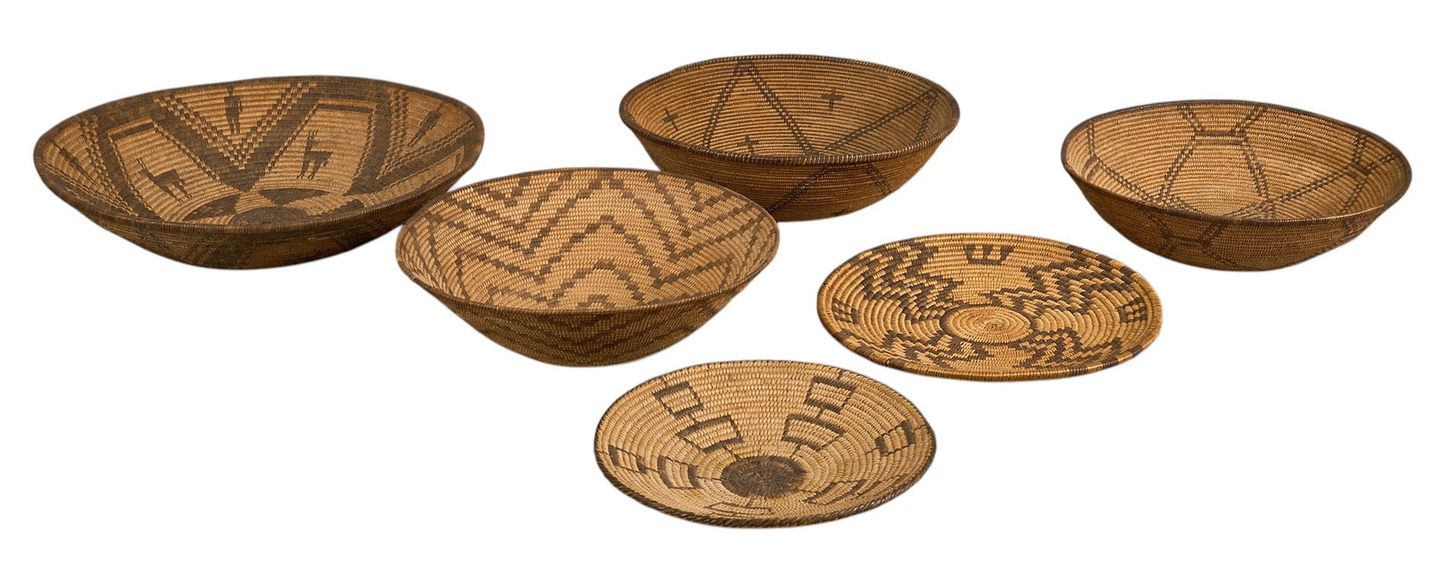 (6) Large Native American Handwoven Baskets (1 of 3)