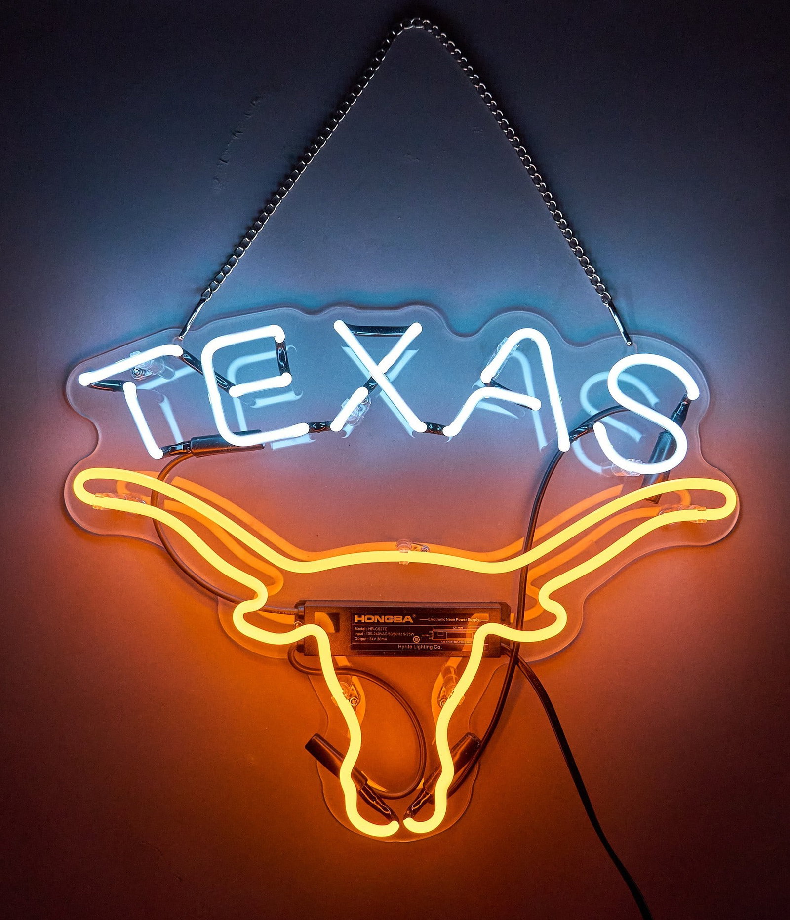 UT Longhorn Neon Sign: University of Texas (Austin, Texas) Longhorn neon sign, circa 21st century height 13 in. x width 16 in. x depth 2 in. Provenance: Property from a home in Boerne, Texas 