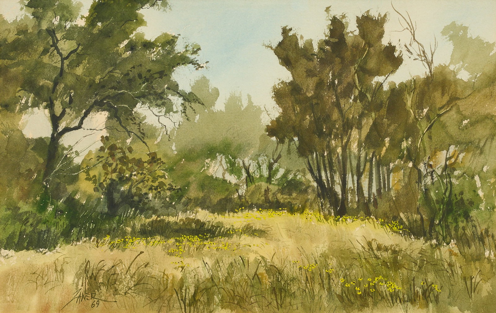 Bill Zaner, Texas Summer Landscape, 1969 (1 of 4)