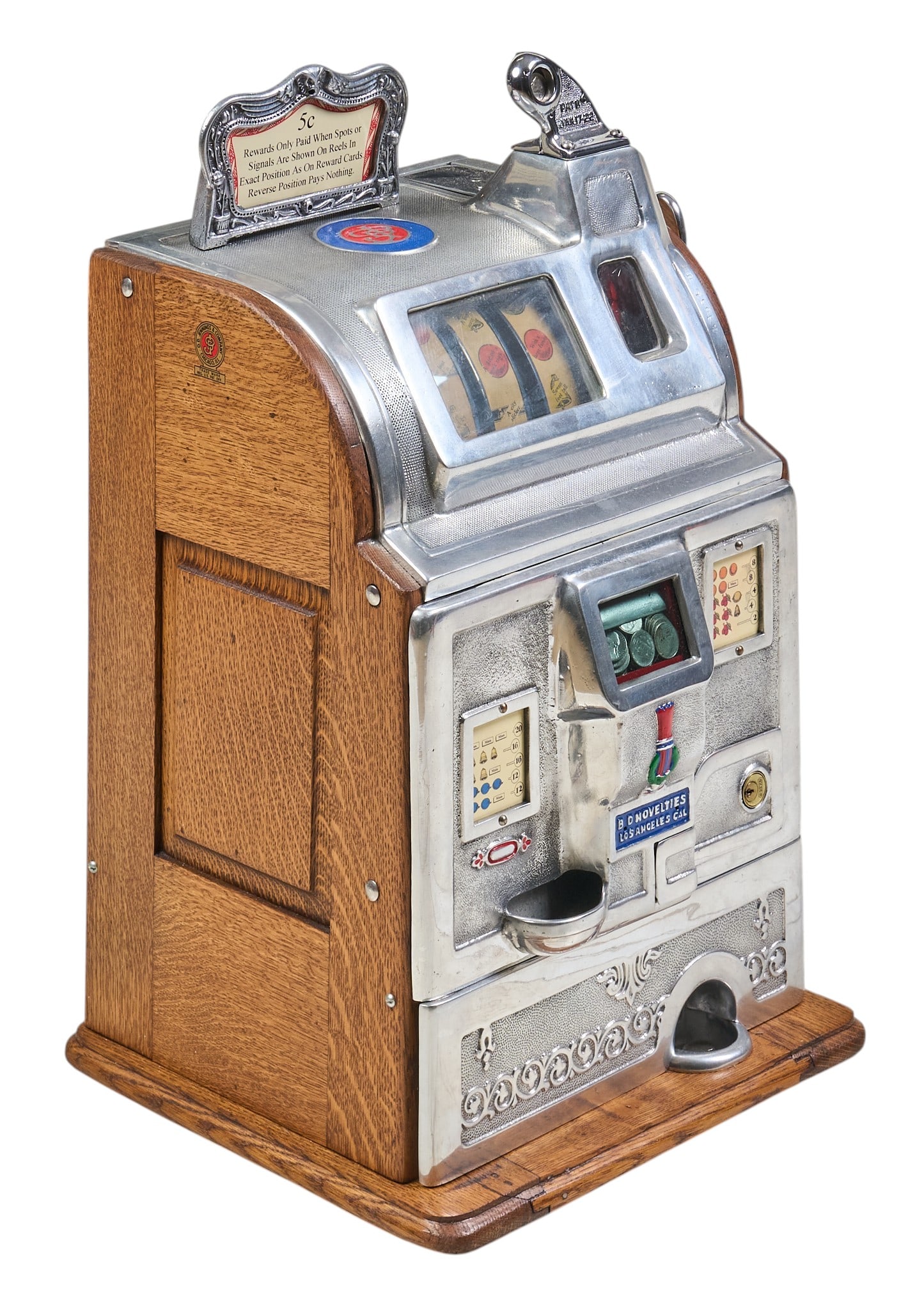 O.D. Jennings & Co 5¢ Slot Machine, ca. 1920s (1 of 6)