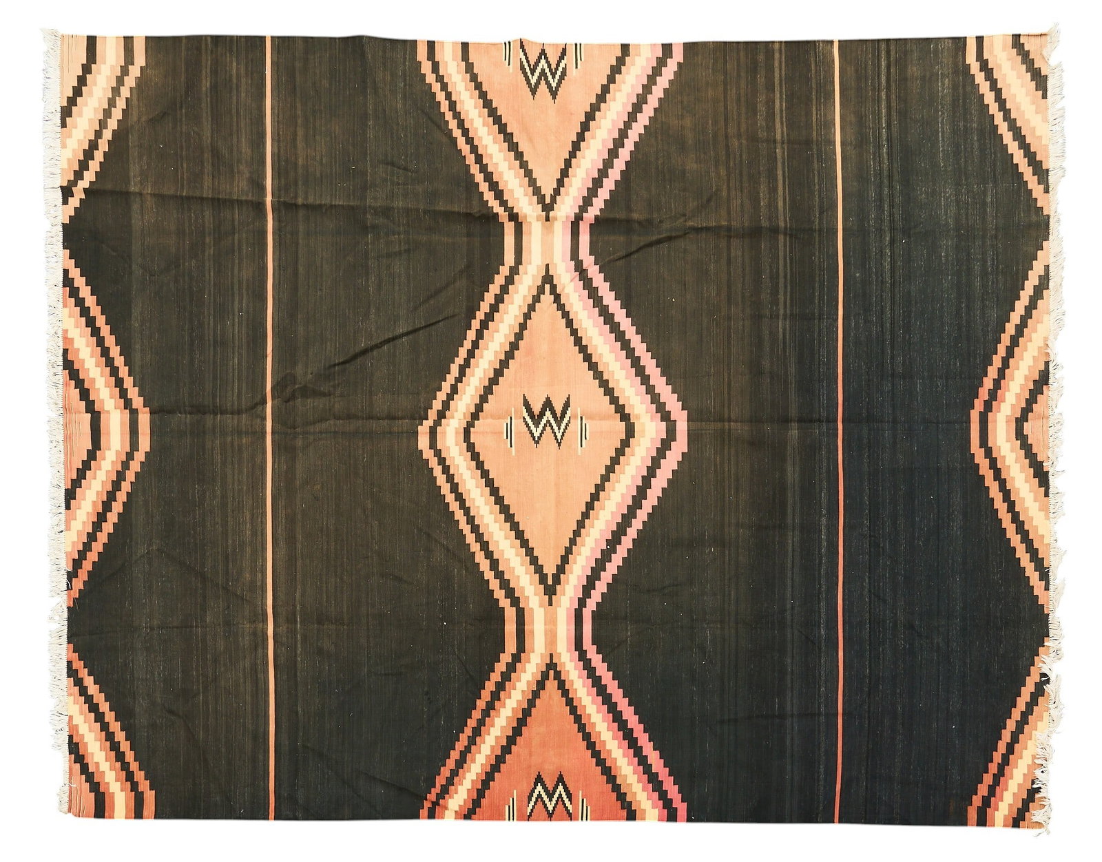 Navajo Moki Style Serape: Navajo Moki style serape 12 ft. 5 in. x 9 ft. 4 in. Provenance: Property from a home in San Antonio, Texas