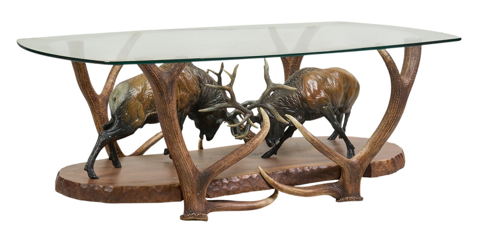 Bronze Elk Battle Coffee Table (1 of 3)