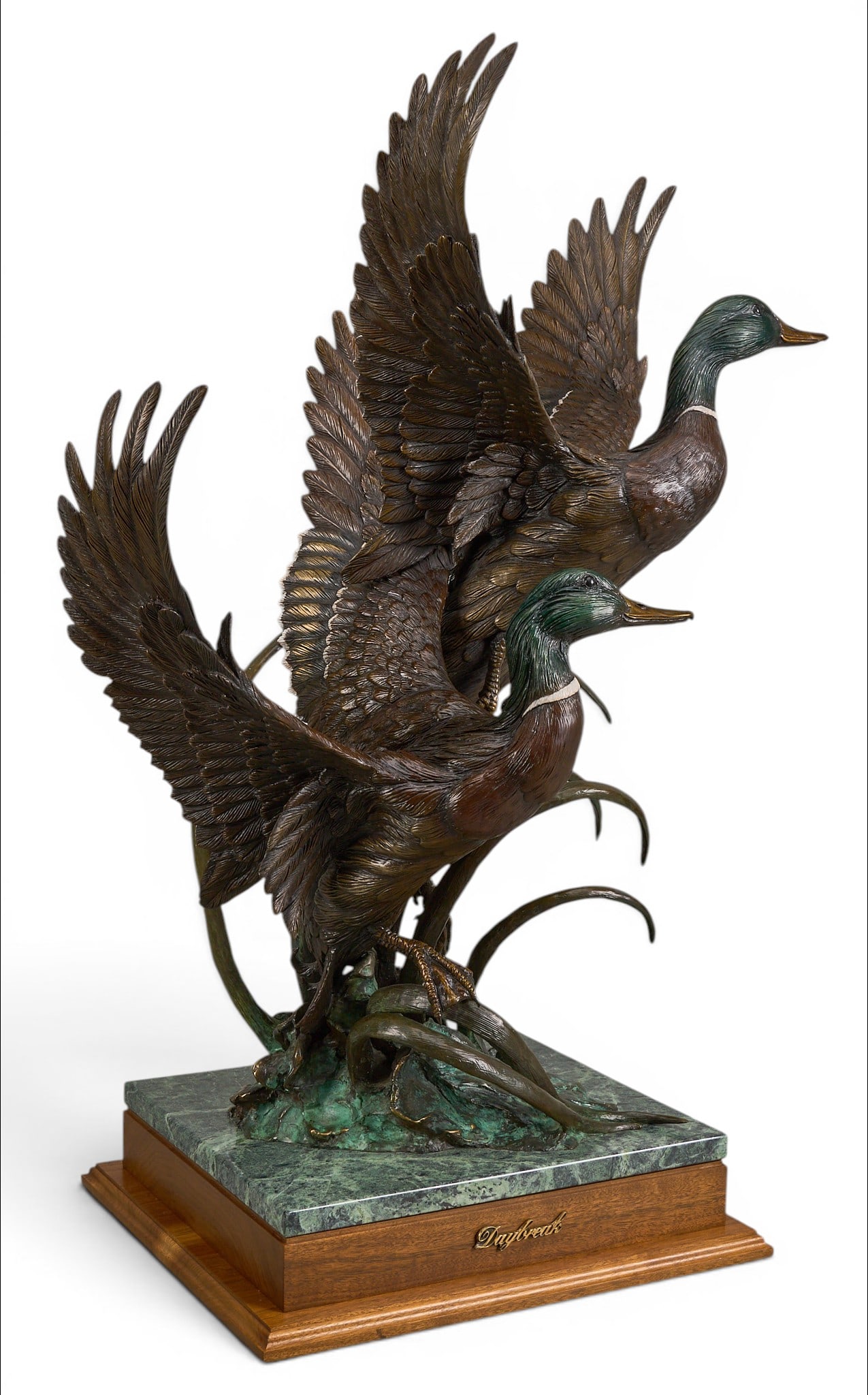 Dr. Robert Taylor, "Daybreak": Dr. Robert Taylor (Colorado / Texas, 1951-2024), "Daybreak", artist-cast bronze sculpture on wooden base, incised signature, edition number 110/120, and date, 1997 height 33 in. x width 25