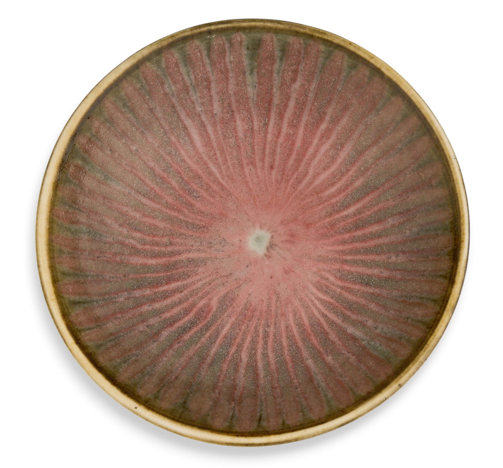 Harding Black, Drip Glaze Bowl, 1978: Harding Black (San Antonio, Texas, 1912-2004), light red drip motif bowl, glazed and fired ceramic, incised signature and date on the underside, 1978 height 2 in. x 7 in. diameter Provenance: