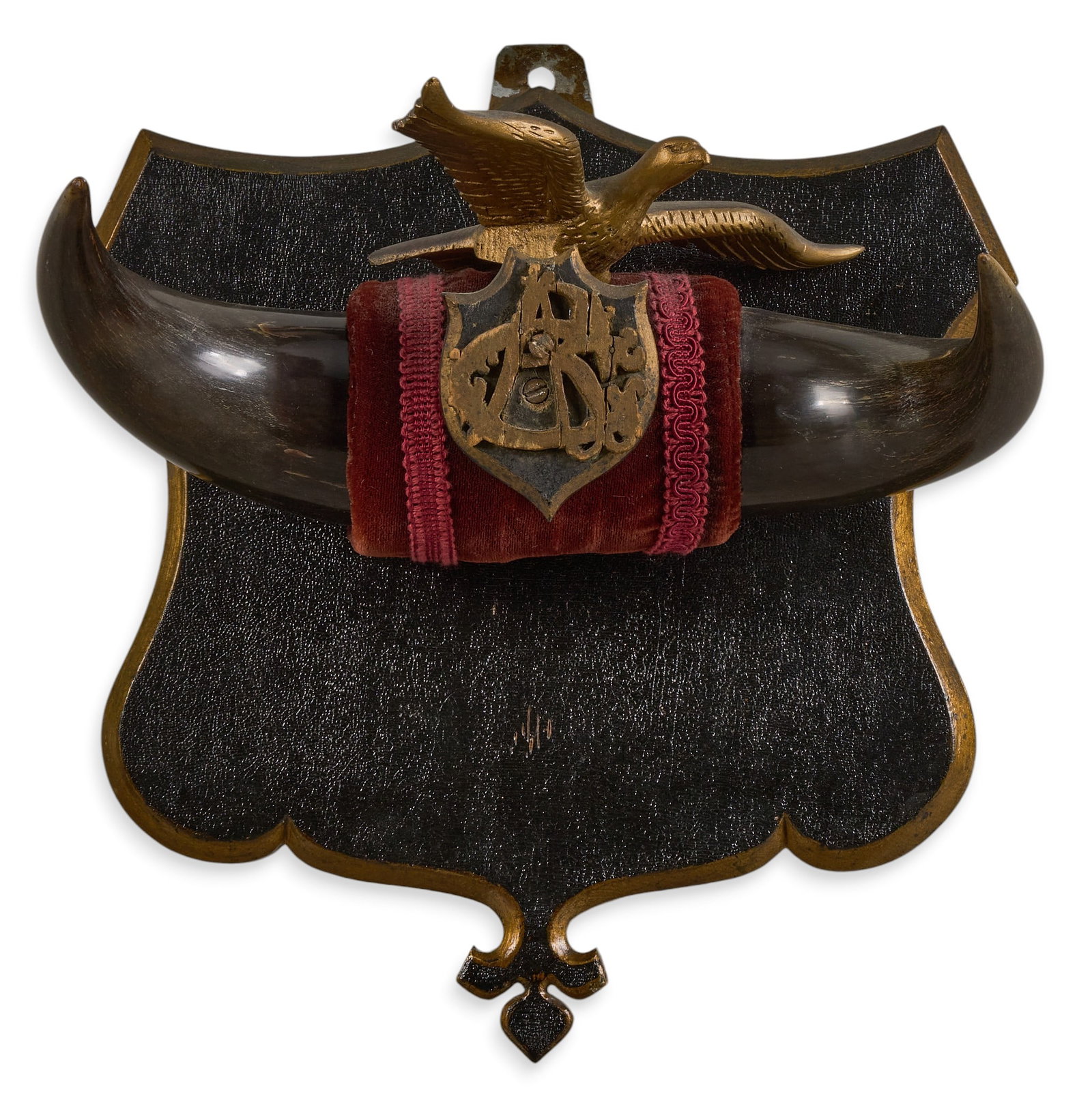 Vintage Buffalo Horn & Eagle Mount Hat Rack (1 of 4)