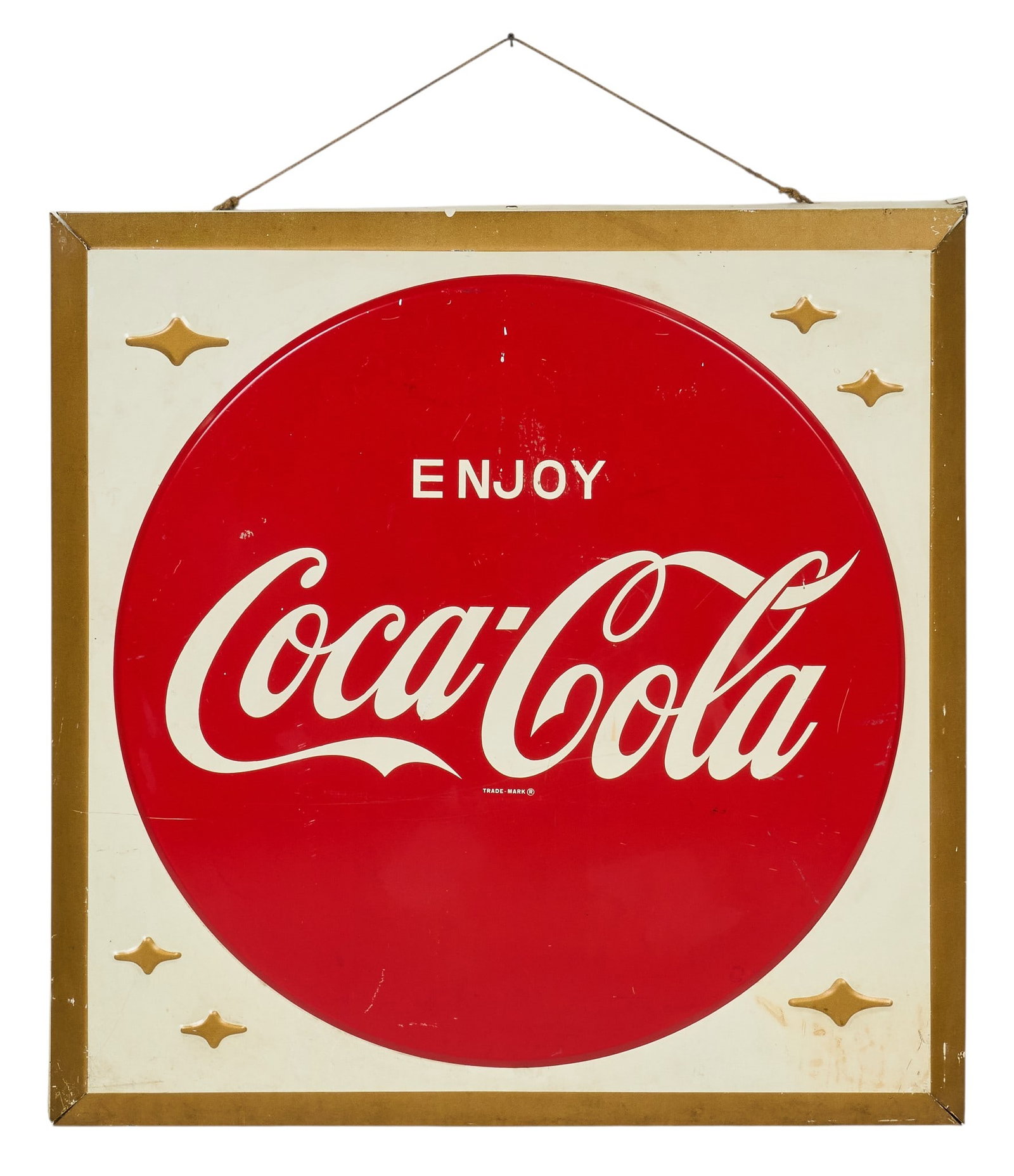 "Enjoy Coca-Cola" Advertising Sign, 1960s (1 of 3)
