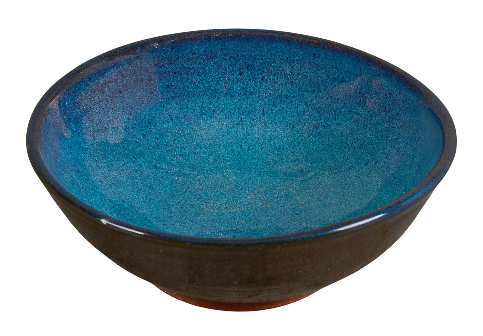 Harding Black, Blue Bowl 1991: Harding Black (San Antonio, Texas, 1912-2004), glazed and fired ceramic bowl, incised signature and date on the underside, 1991 height 2.25 in. x diameter 6.5 in. Provenance: Property from